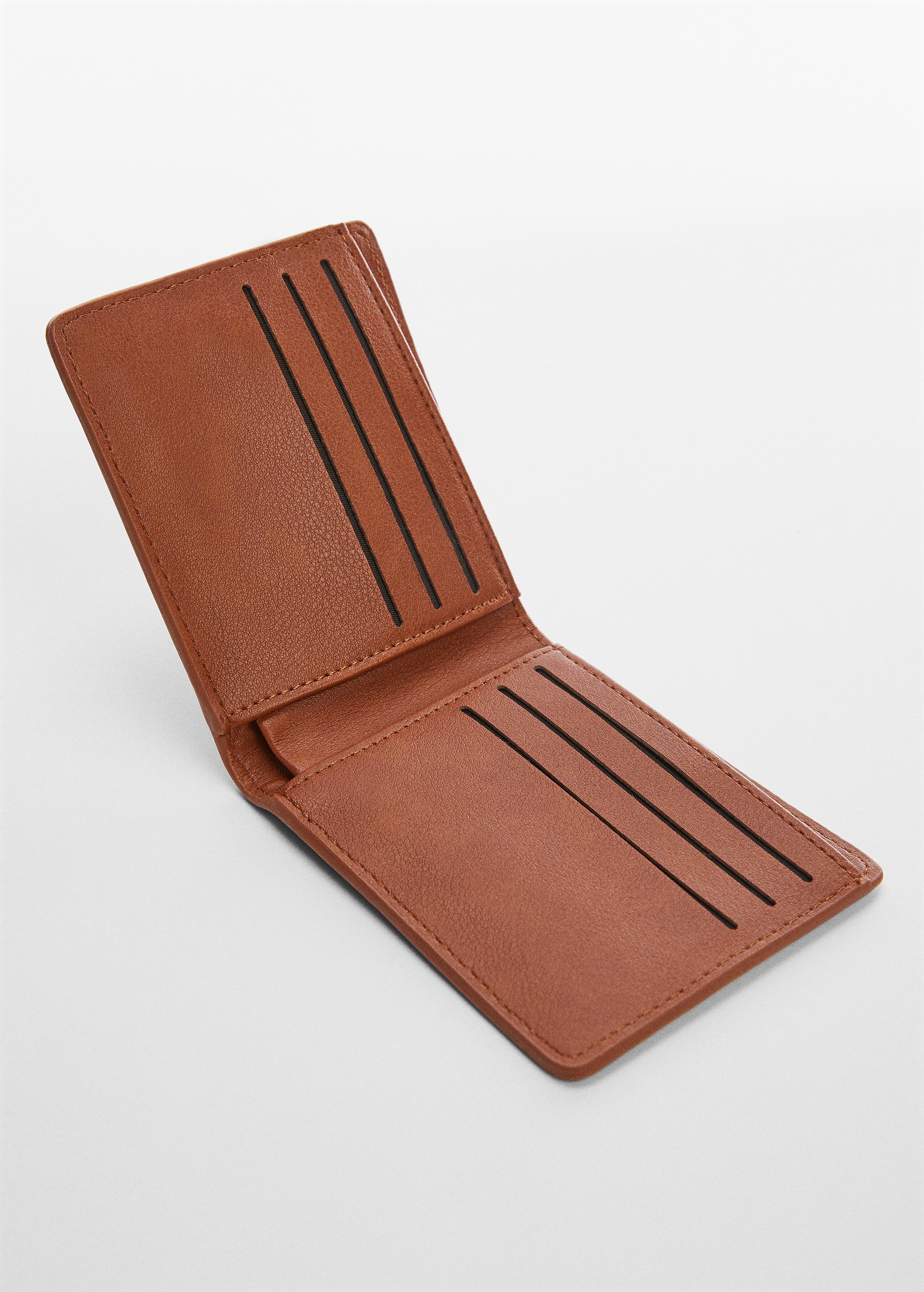 Plain leather wallet - Medium plane