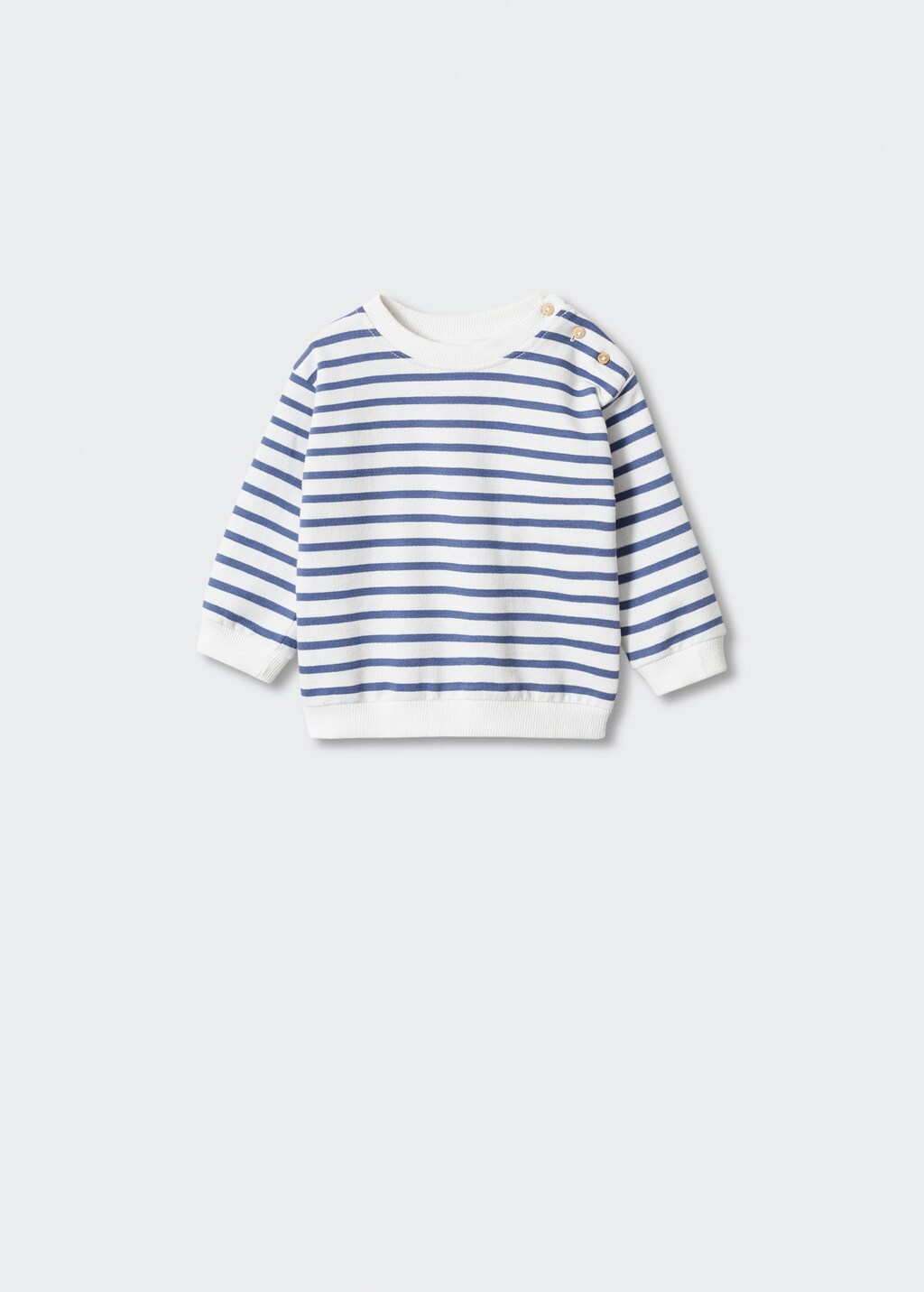 Striped cotton-blend sweatshirt - Article without model