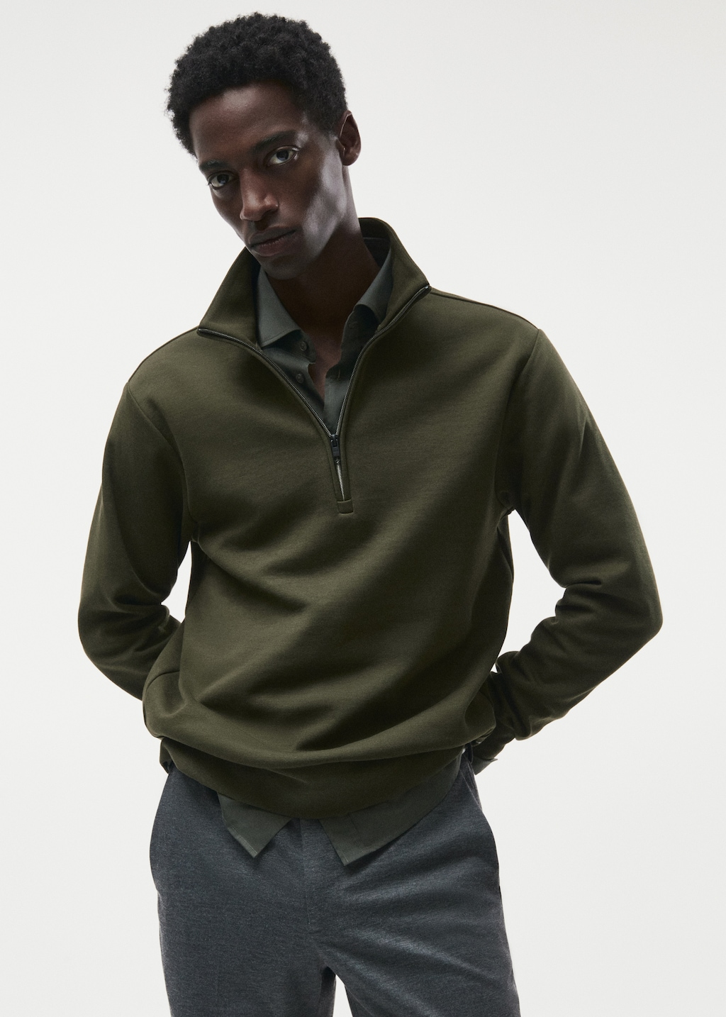 Breathable zip-neck sweatshirt - Details of the article 5