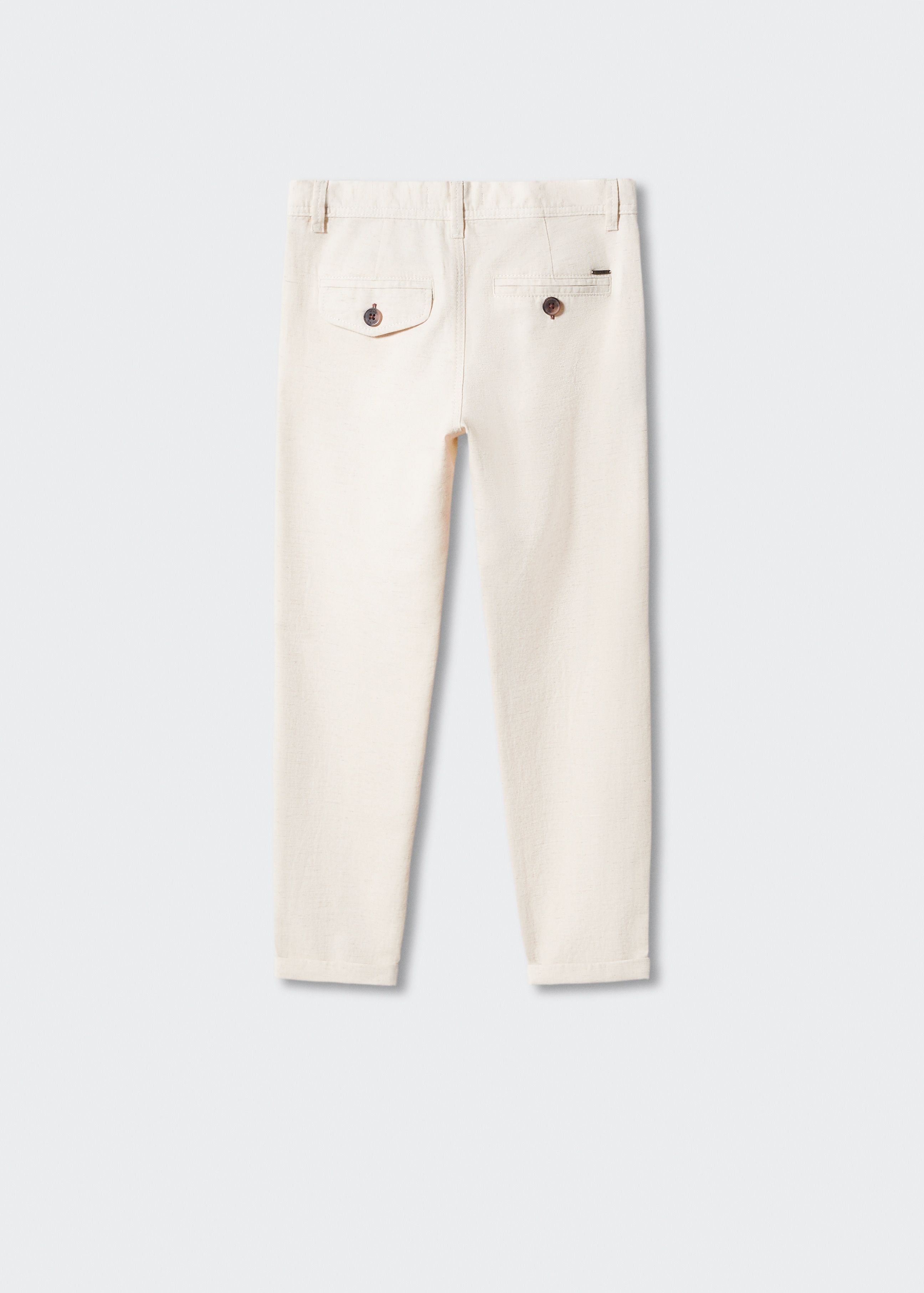 Linen chino trousers - Reverse of the article