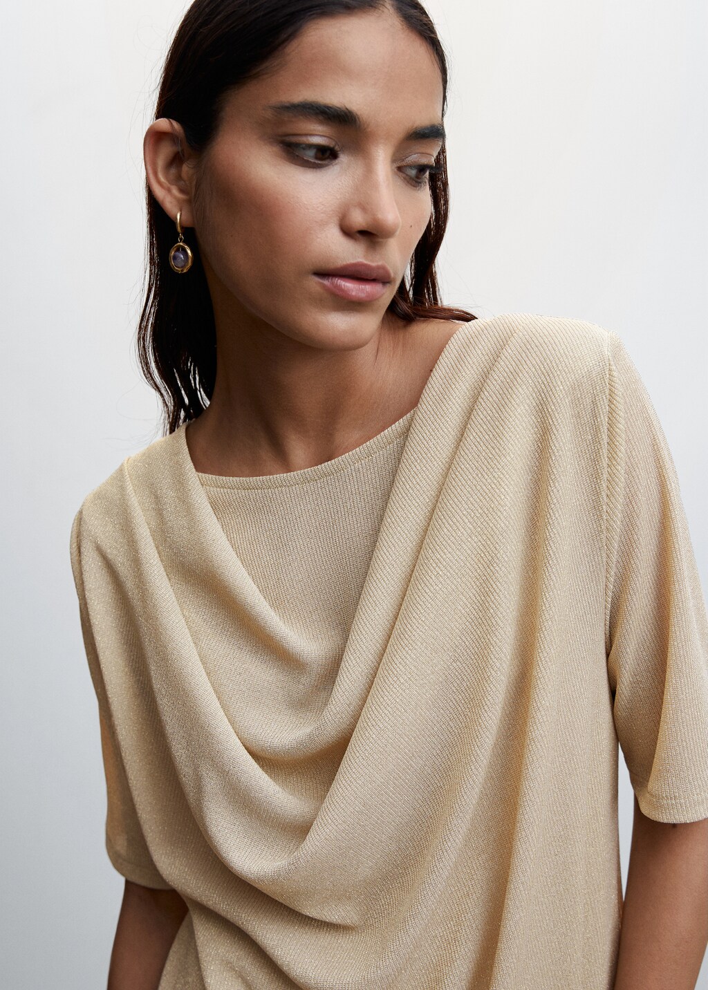 Draped lurex dress - Details of the article 1