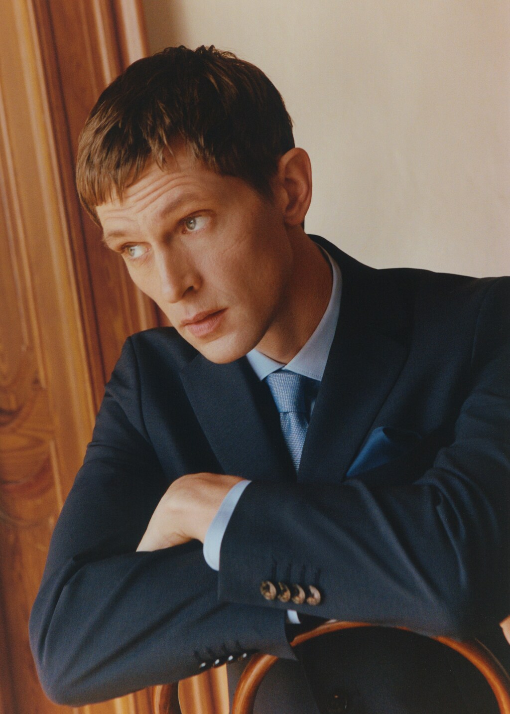 Slim-fit wool suit blazer - Details of the article 5