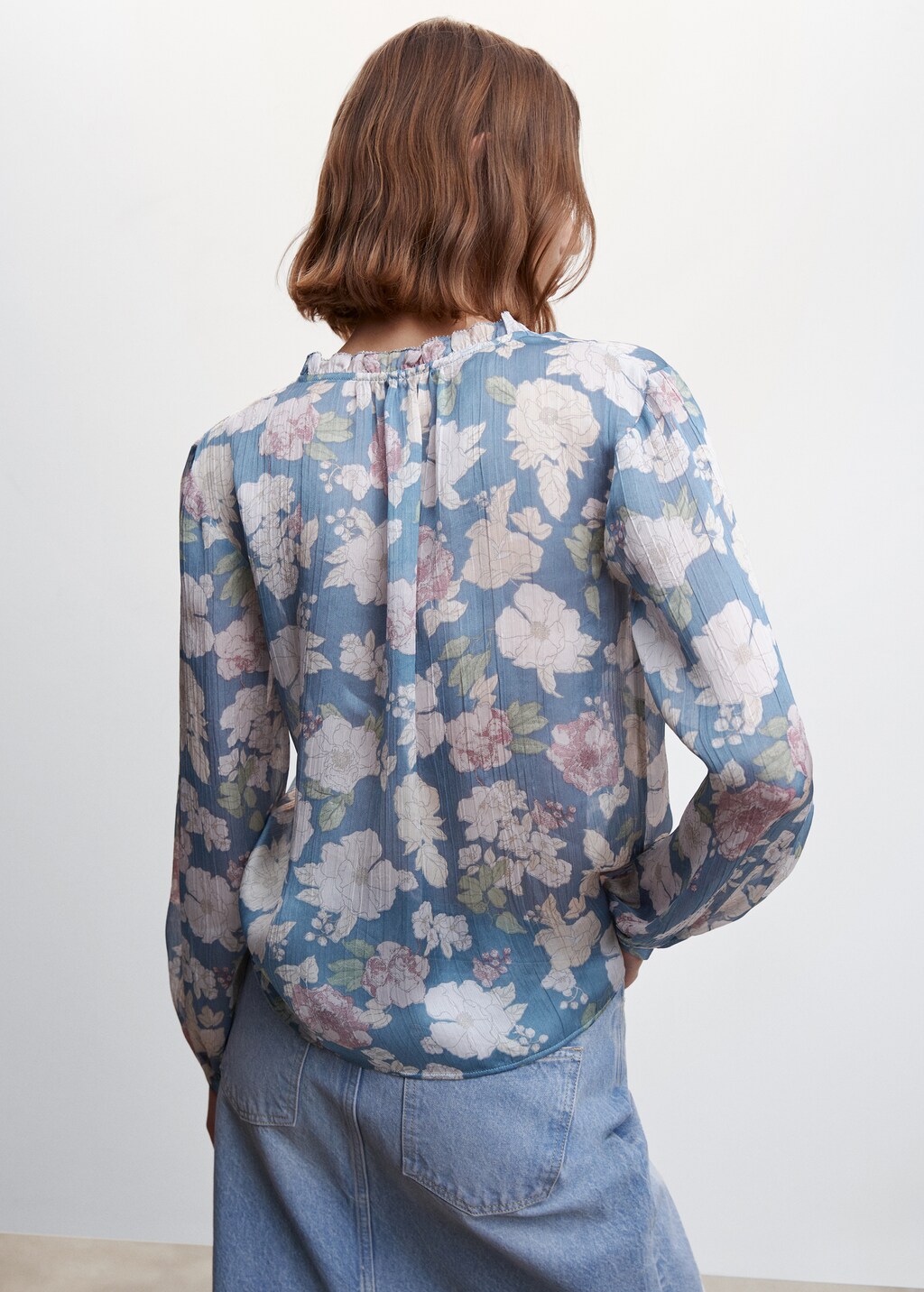 Floral tie blouse - Reverse of the article