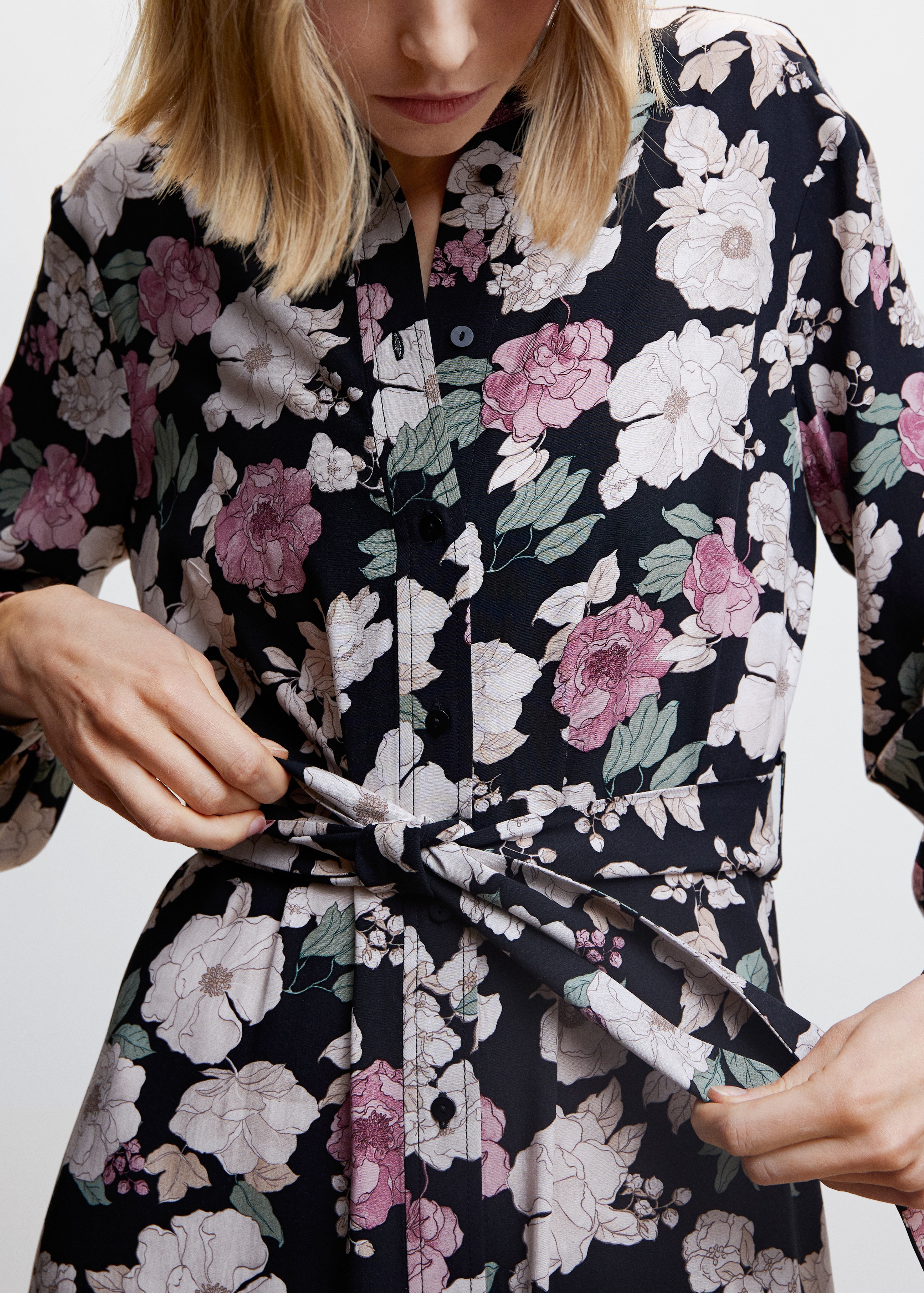 Printed shirt dress - Details of the article 1