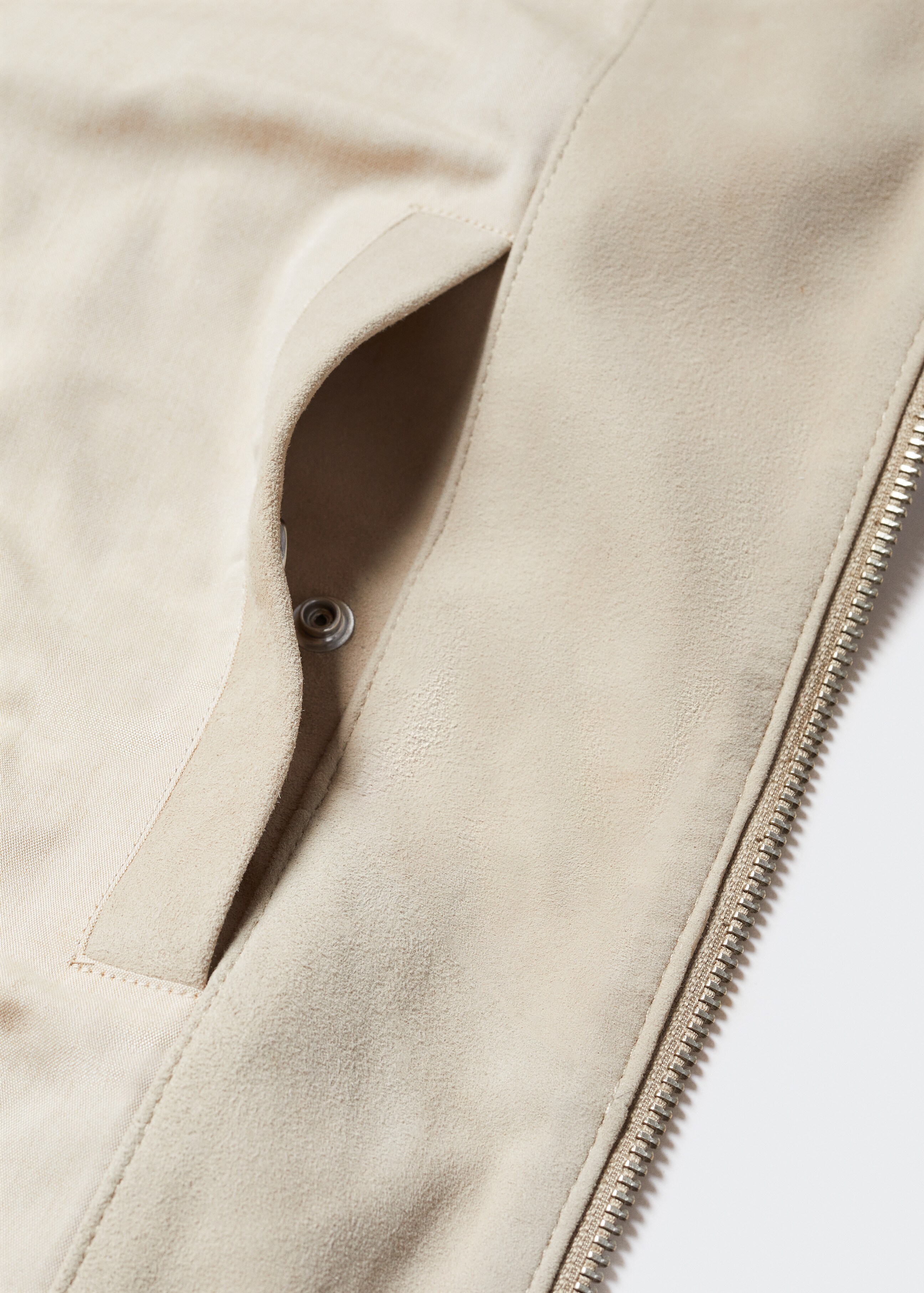 Suede leather bomber jacket - Details of the article 8