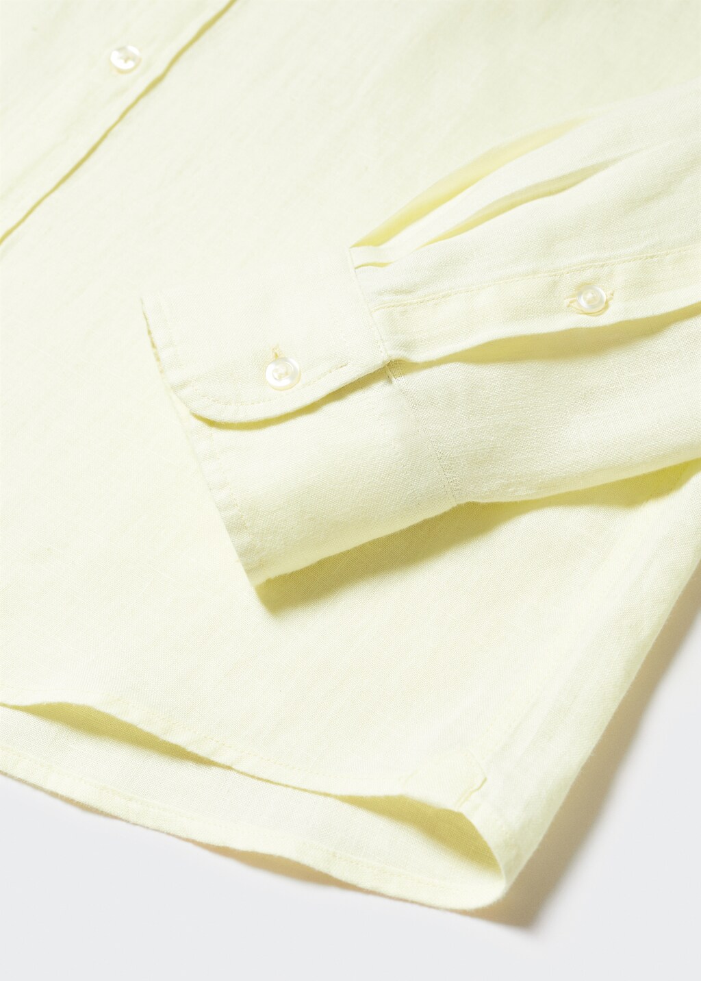 100% linen slim-fit shirt - Details of the article 8