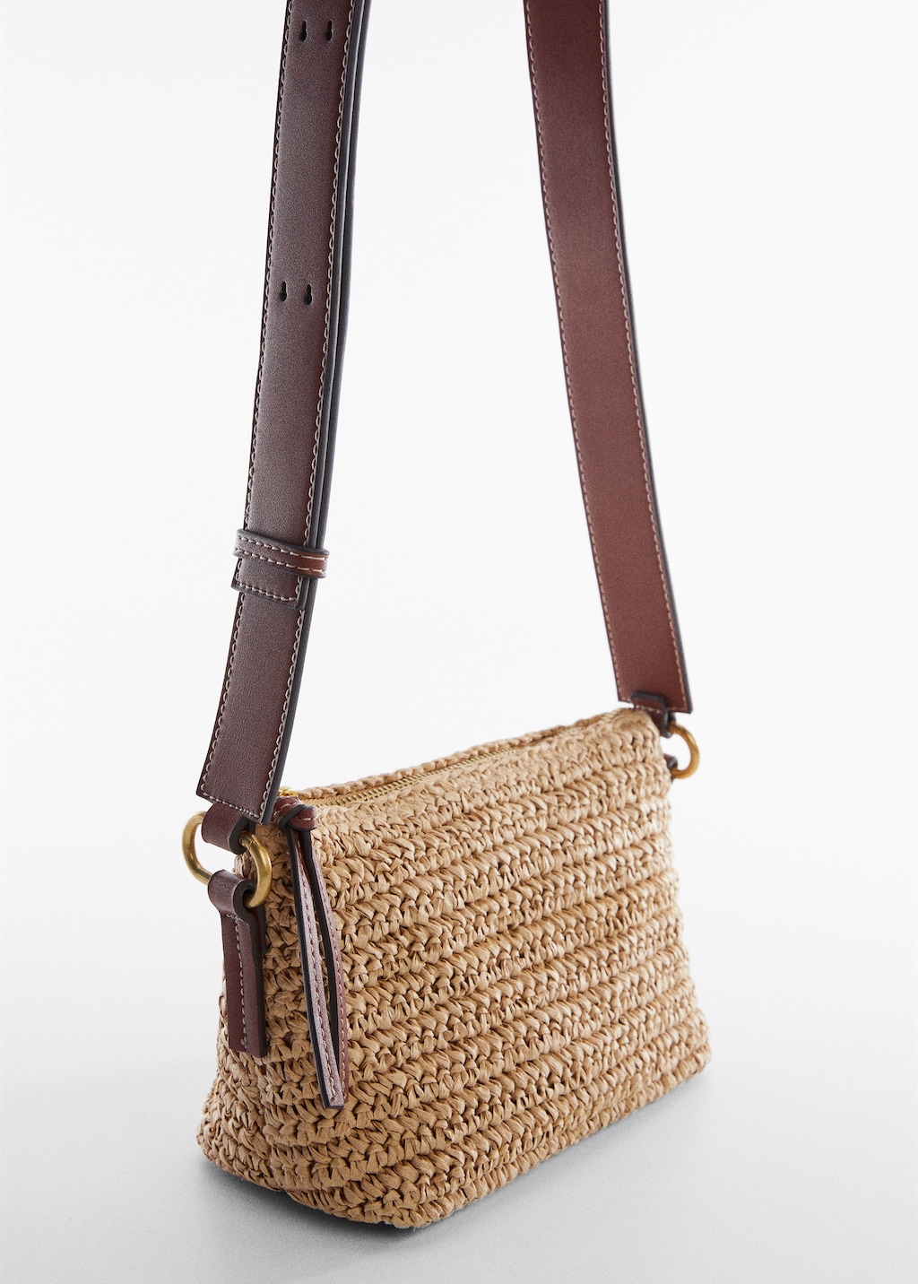 Natural fiber shoulder bag - Medium plane