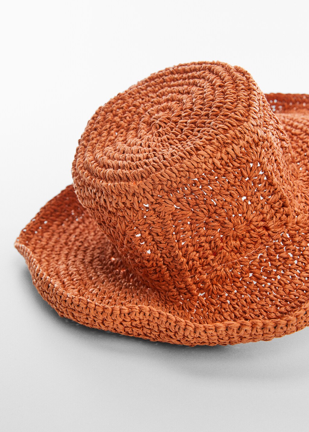 Natural fiber crochet hat - Medium plane