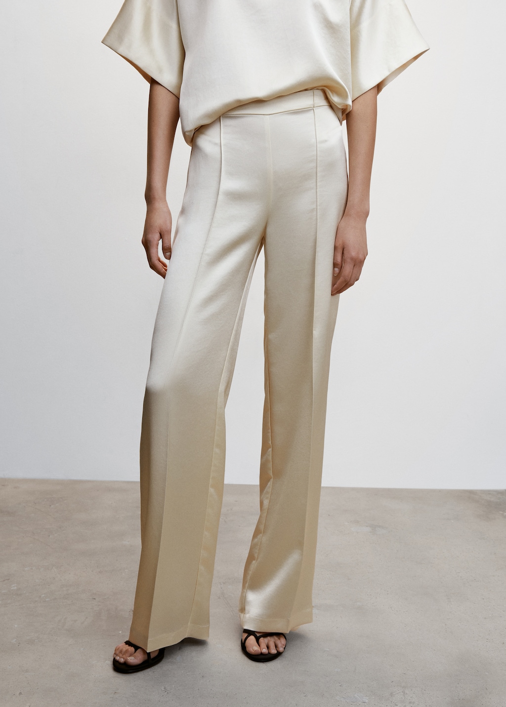 Satin trousers - Medium plane