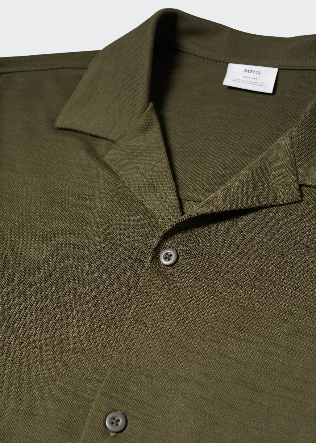 Bowling-collar pique shirt - Details of the article 8