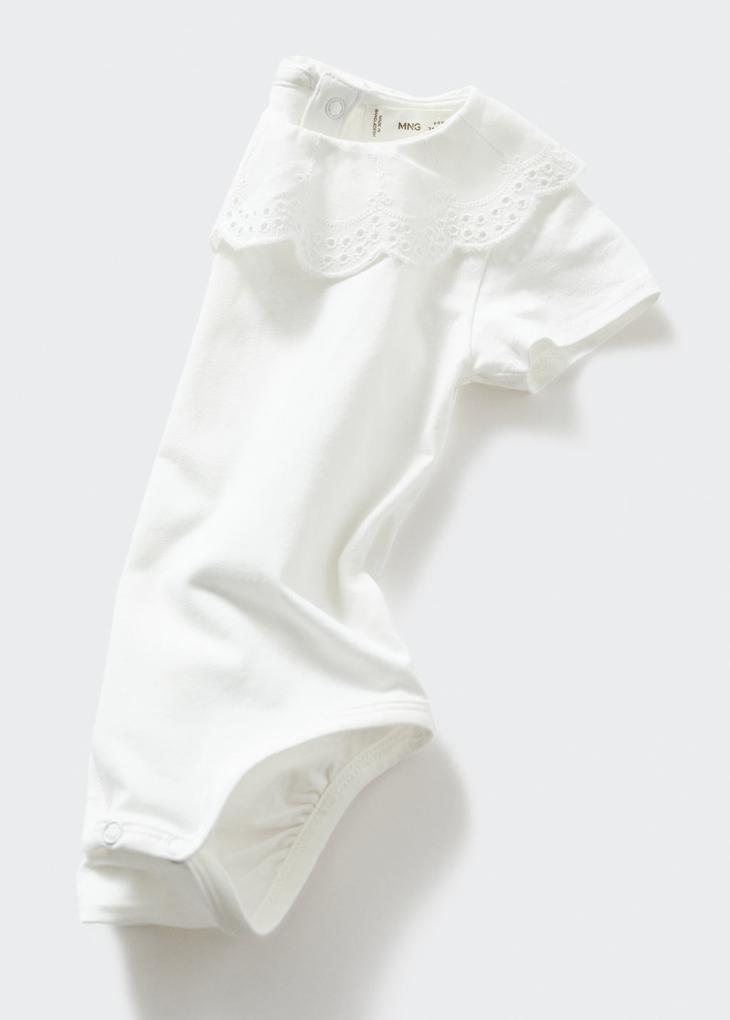 Embroidered ruffled cotton body Girls MANGO OUTLET Denmark