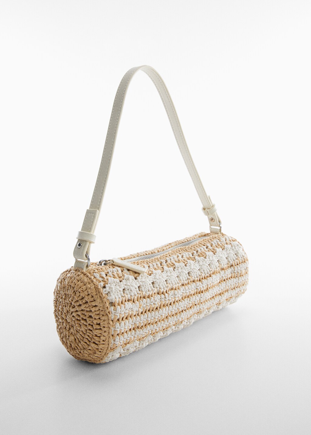 Round natural fibre bag - Medium plane