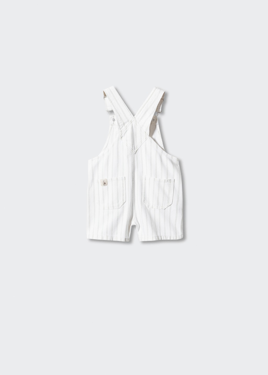 Striped cotton dungarees - Reverse of the article