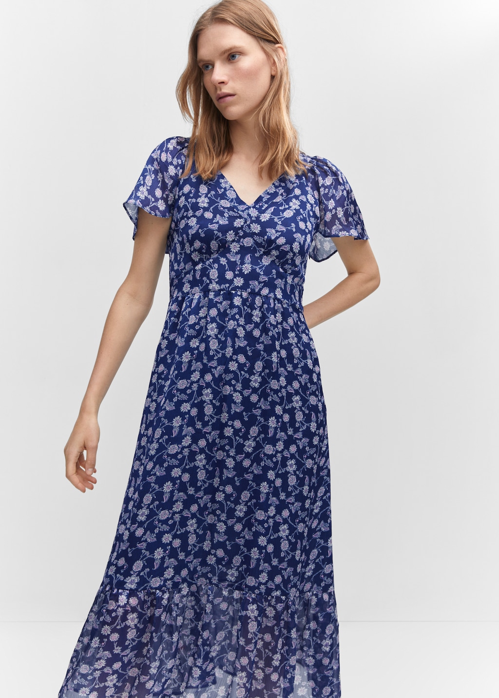 Midi floral dress - Medium plane