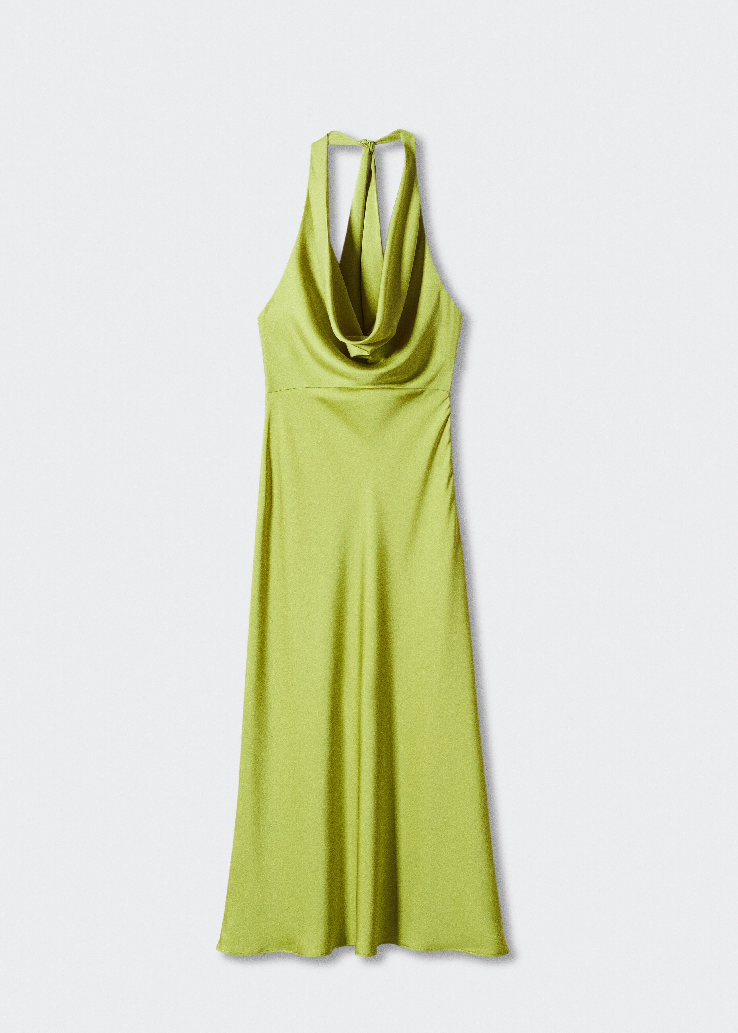 Draped neck satin dress - Article without model