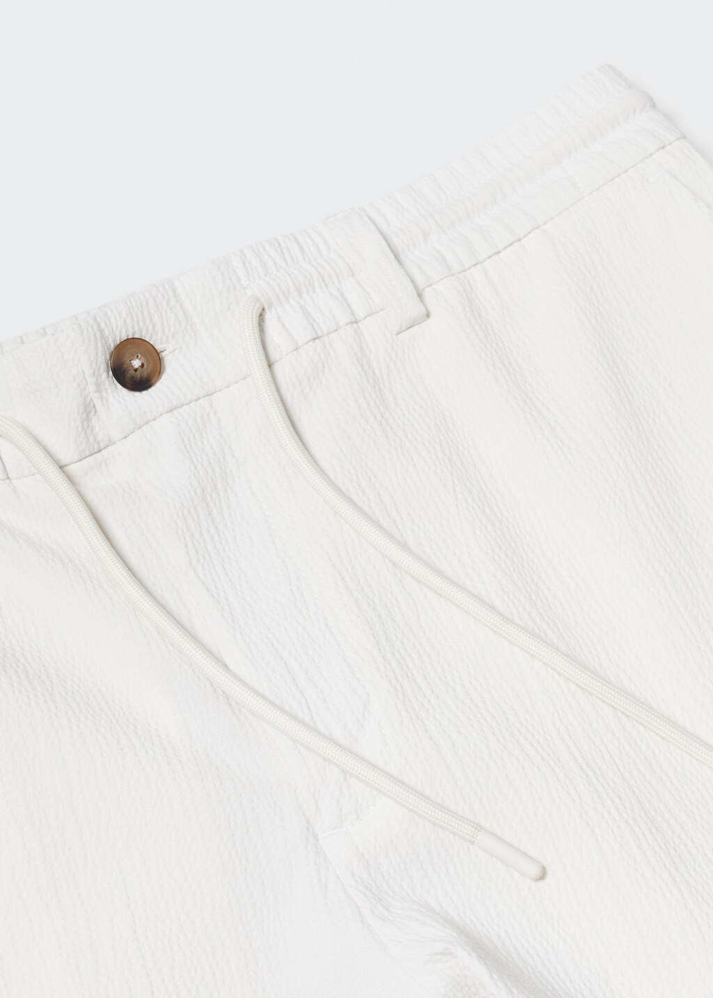 Cotton seersucker trousers with drawstring  - Details of the article 8