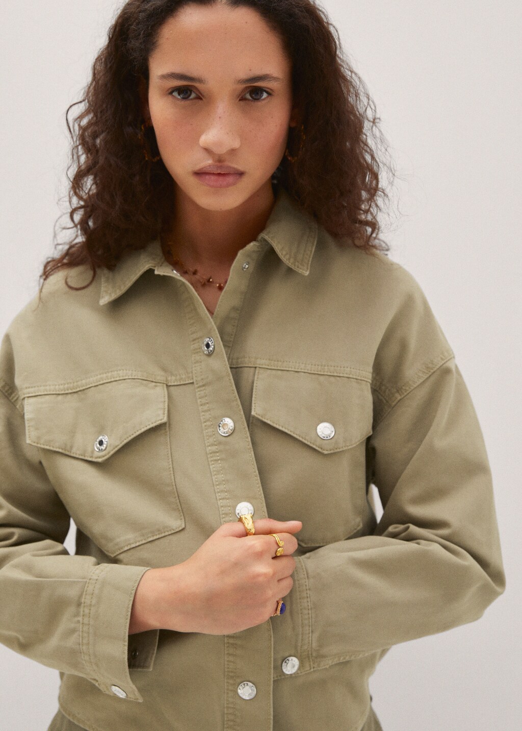 Pocket denim overshirt - Details of the article 1