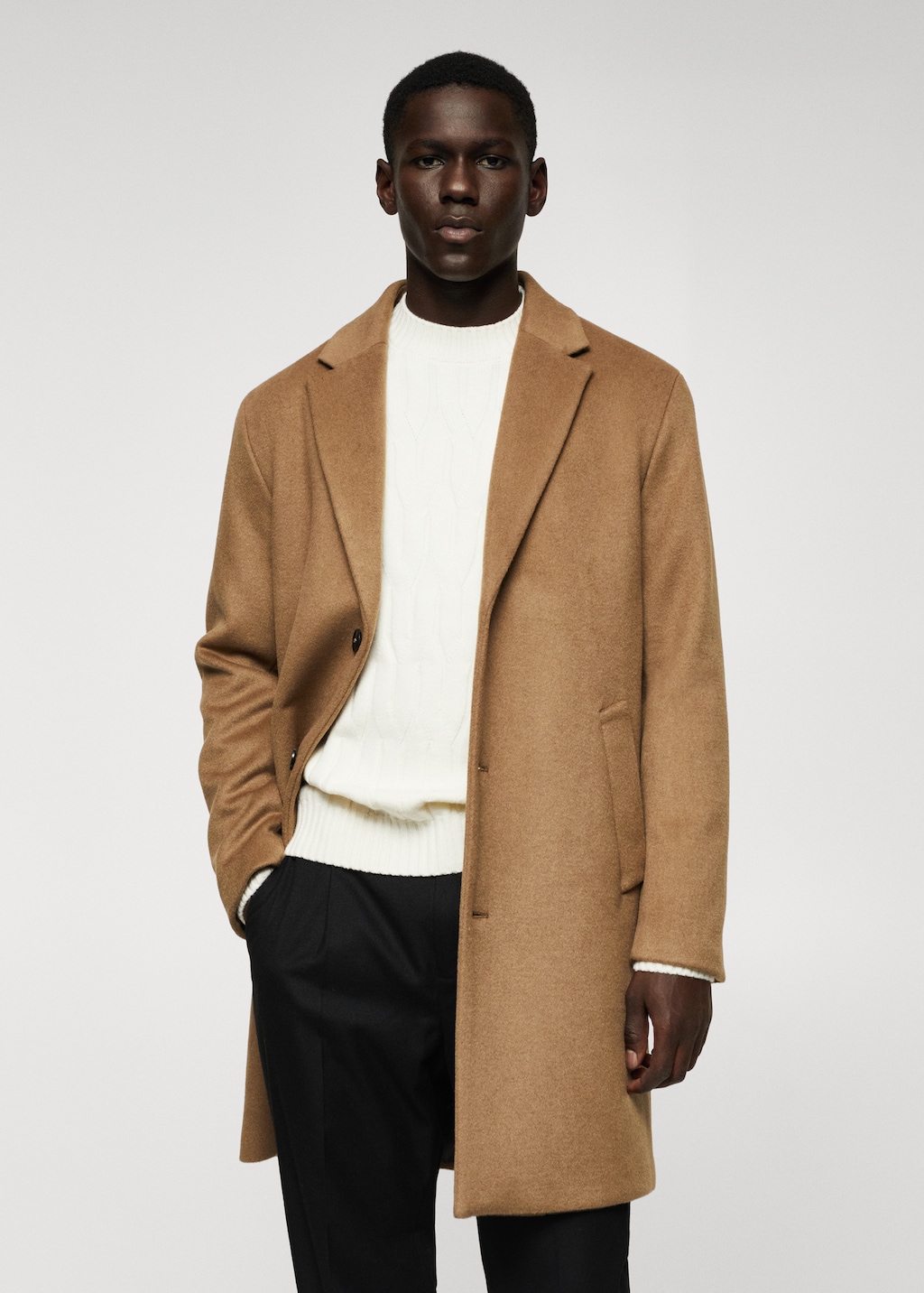 Recycled wool oversize coat Men MANGO OUTLET Denmark