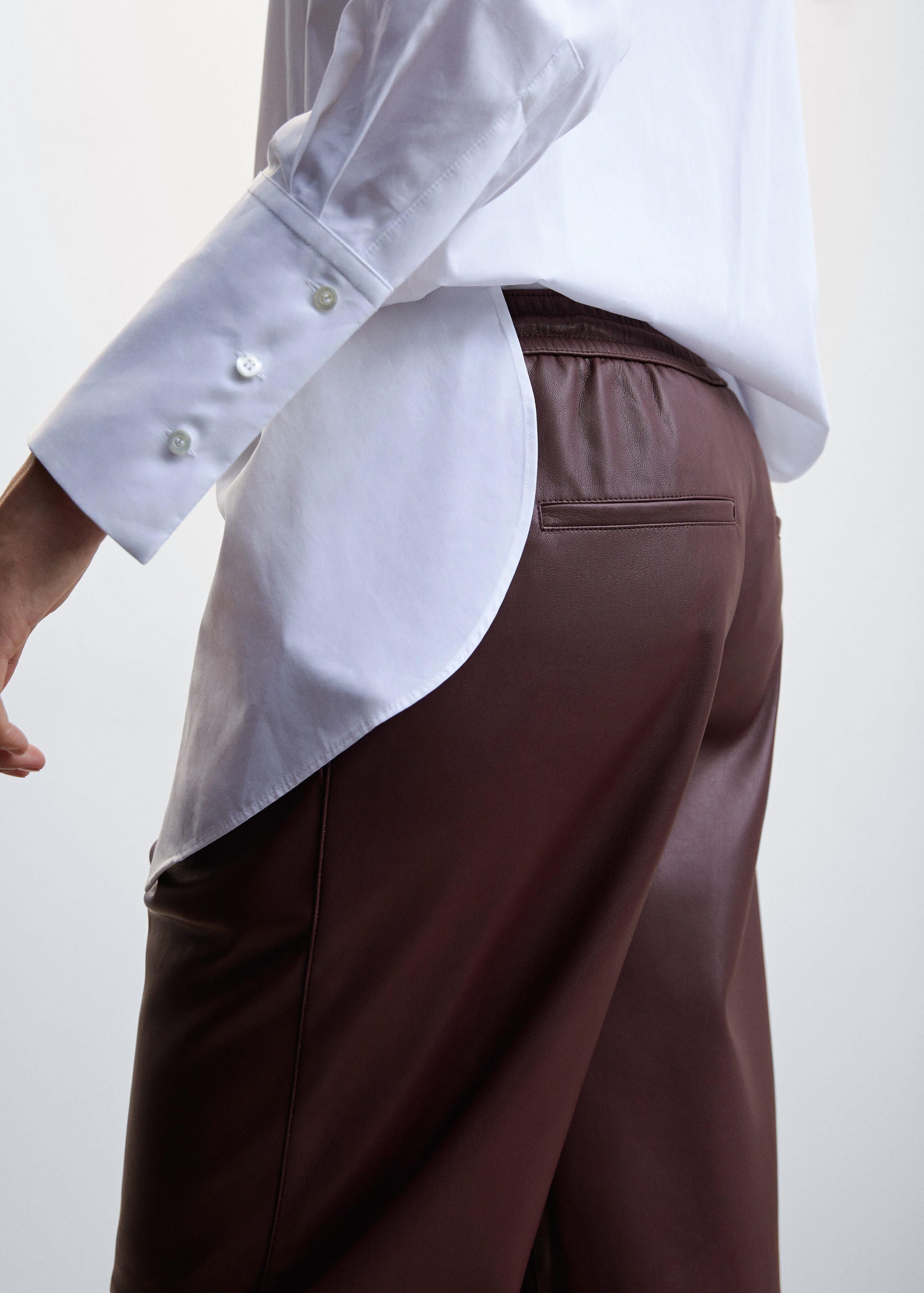 Pantalon taille élastique similicuir - Détail de l'article 1