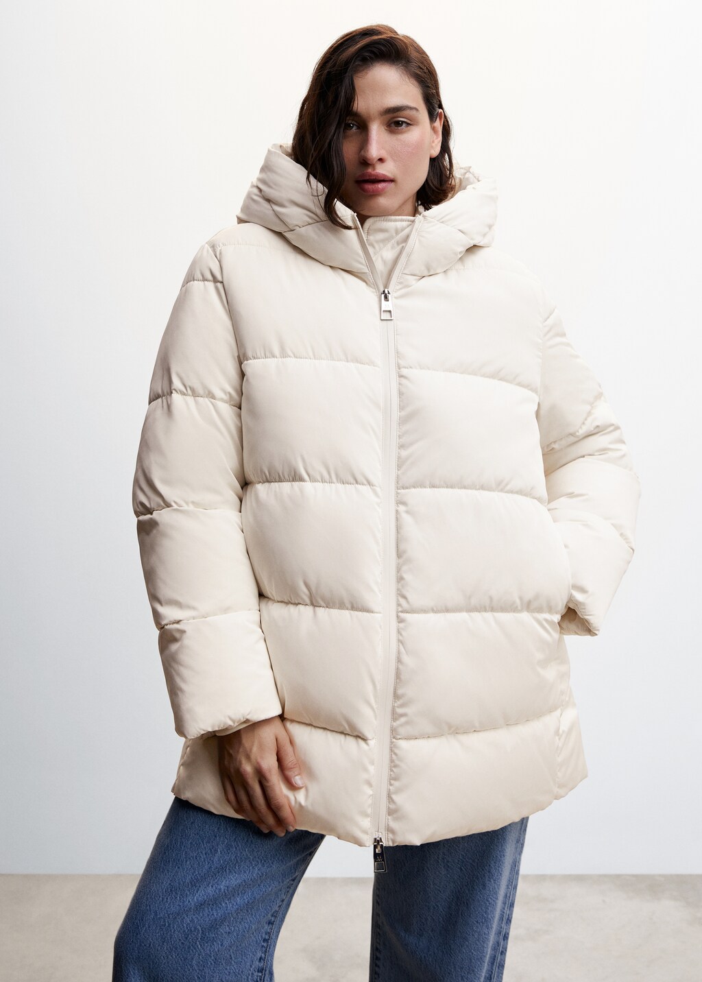 Hood quilted coat - Details of the article 5