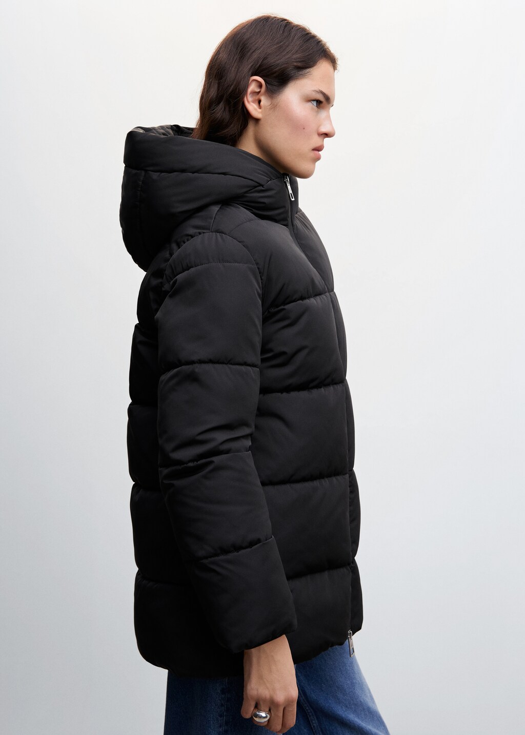 Hood quilted coat - Details of the article 6