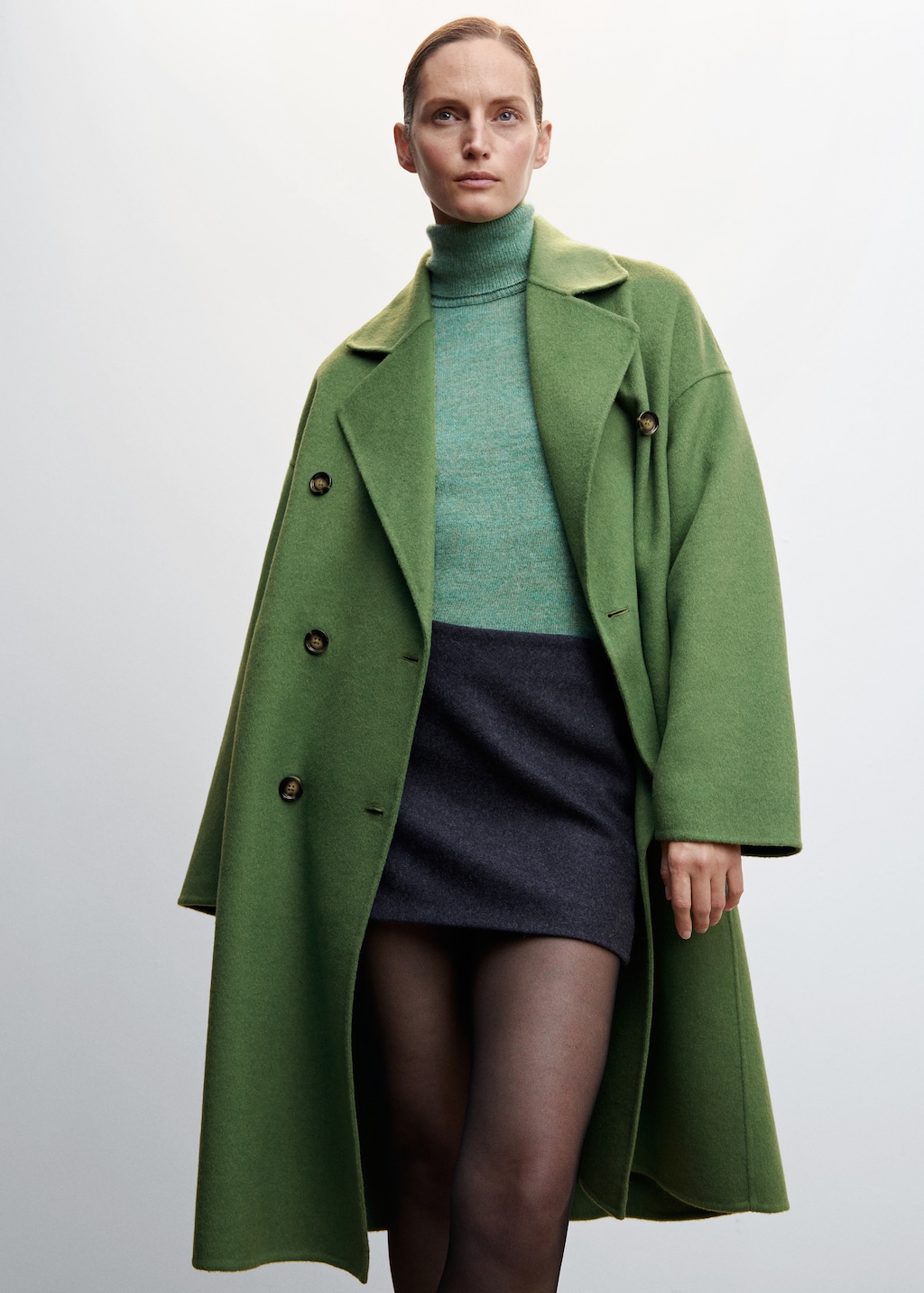 Handmade oversized wool coat - Medium plane