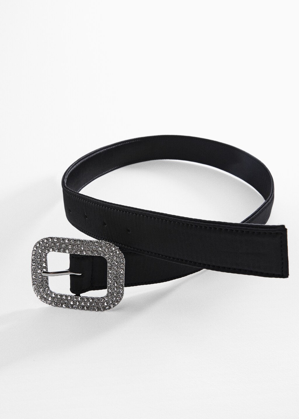 Faceted crystal buckle belt - Medium plane