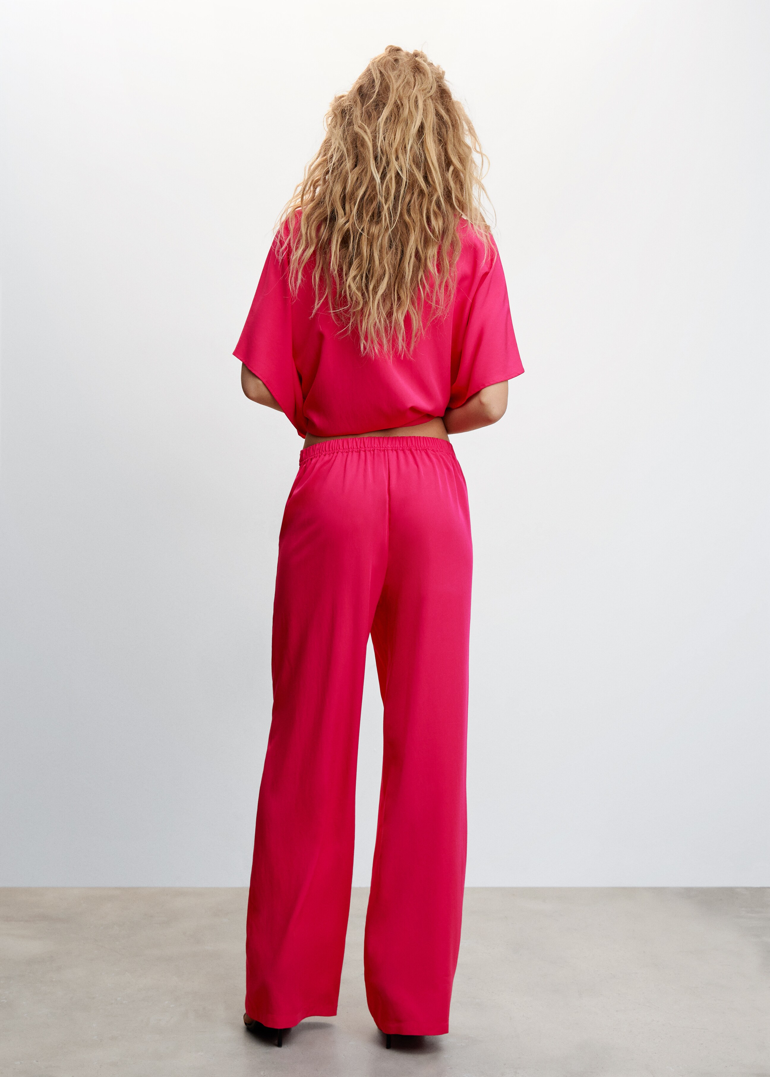 Flowy straight-fit trousers - Reverse of the article