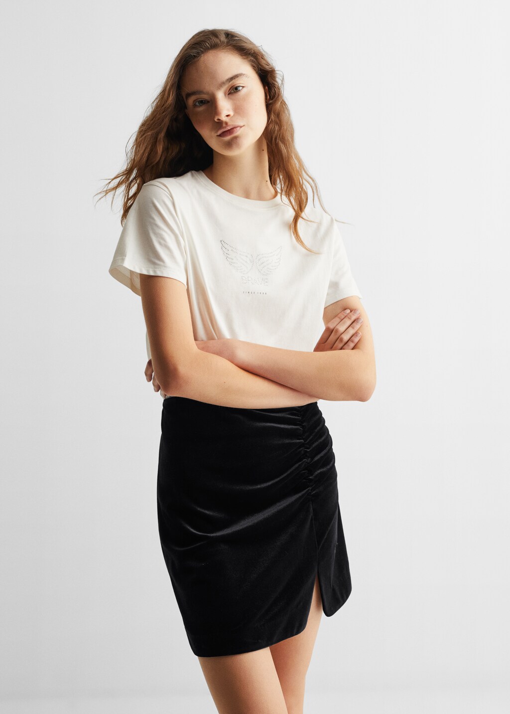 Velvet mini-skirt - Details of the article 1