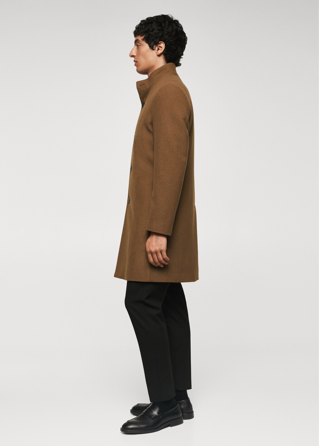 Wool funnel neck coat - Details of the article 6