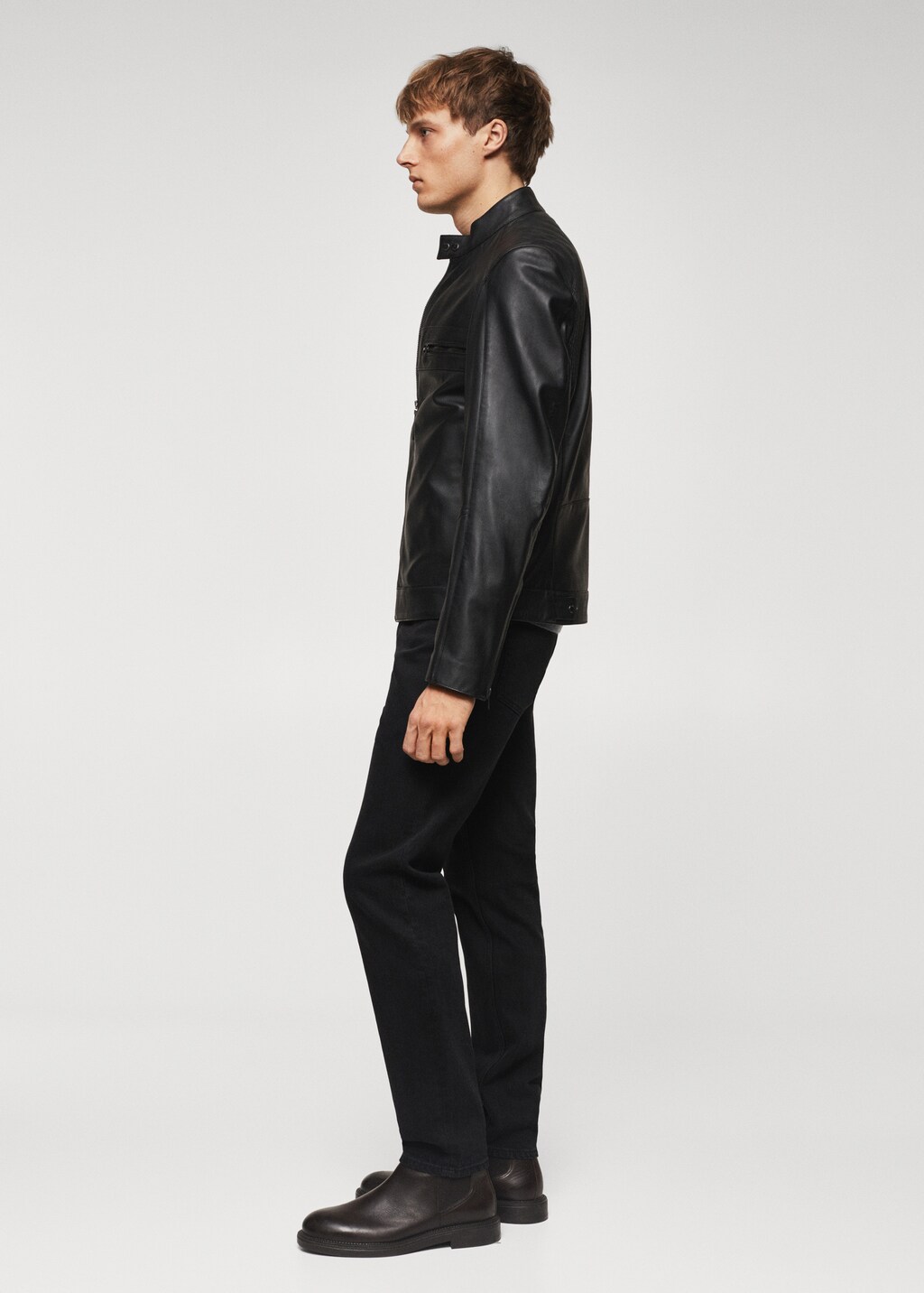 Leather biker jacket - Details of the article 6