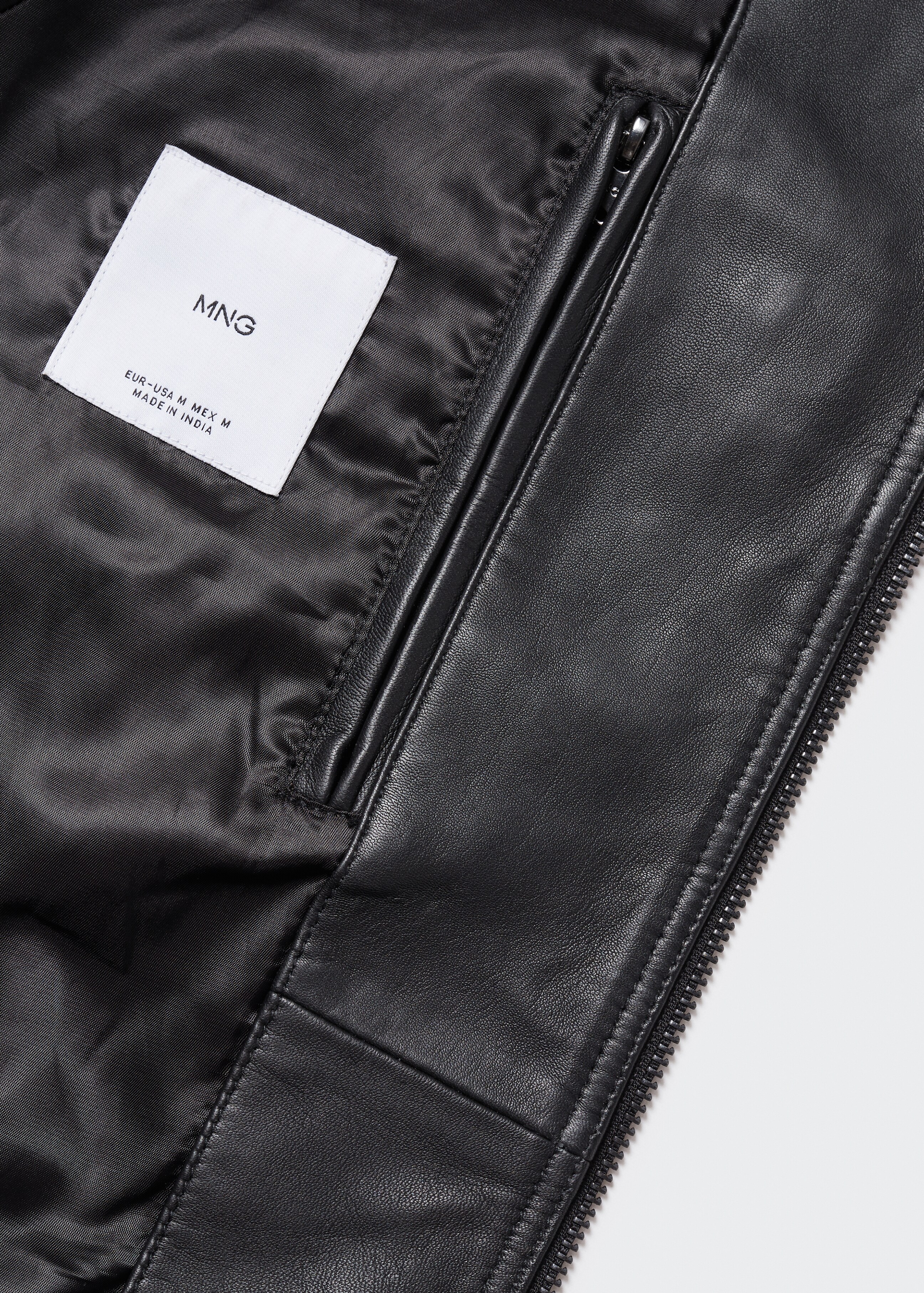 Leather biker jacket - Details of the article 8