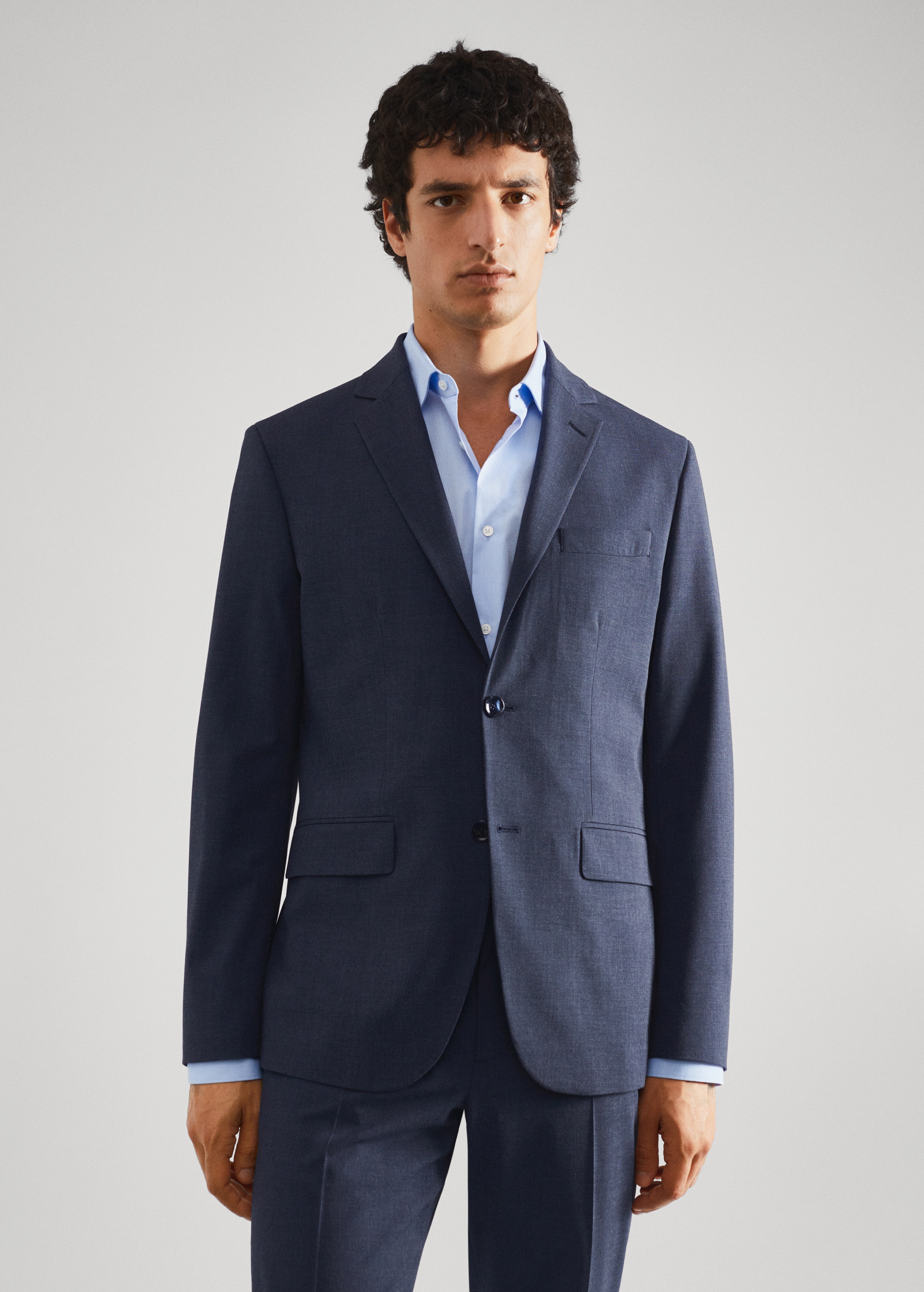 Slim-fit suit blazer  - Medium plane