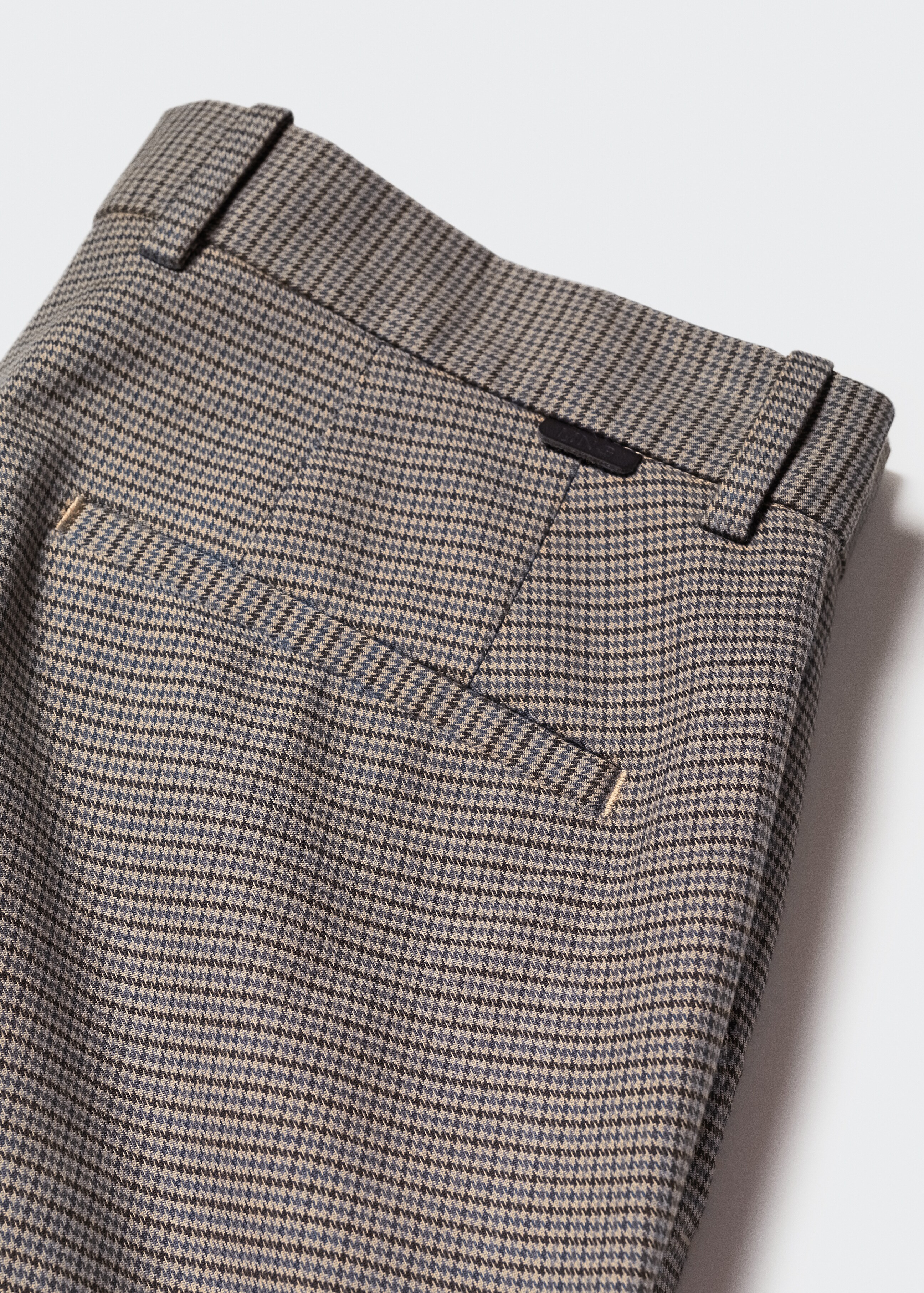 Slim fit houndstooth  trousers - Details of the article 8