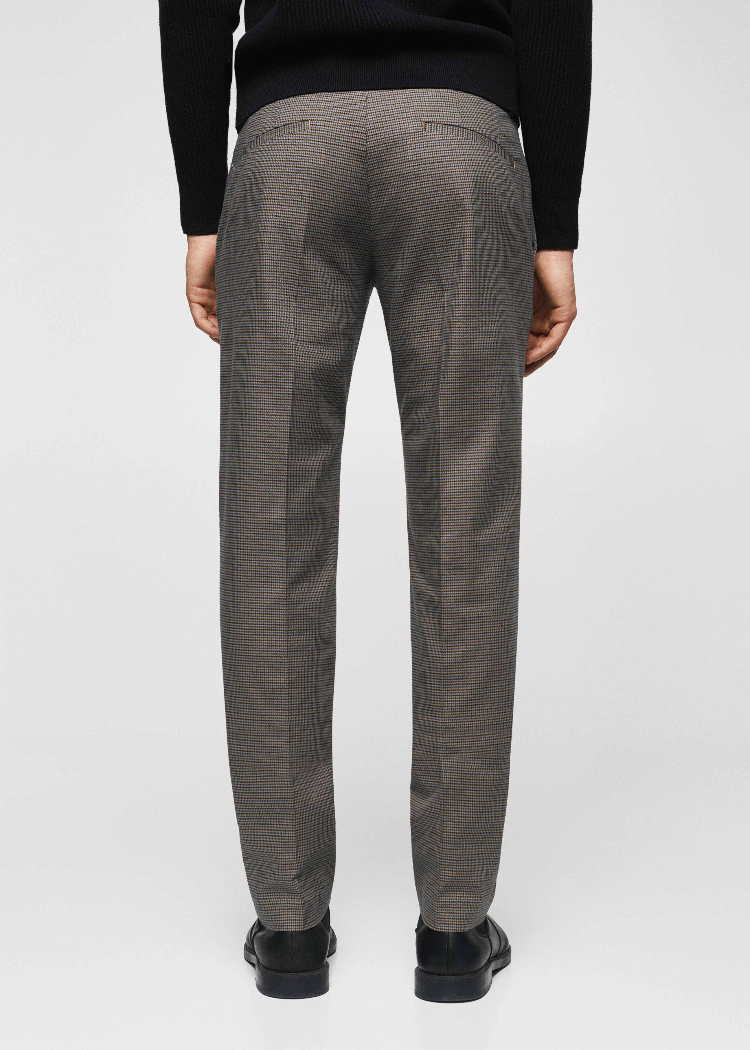 Slim fit houndstooth  trousers - Reverse of the article