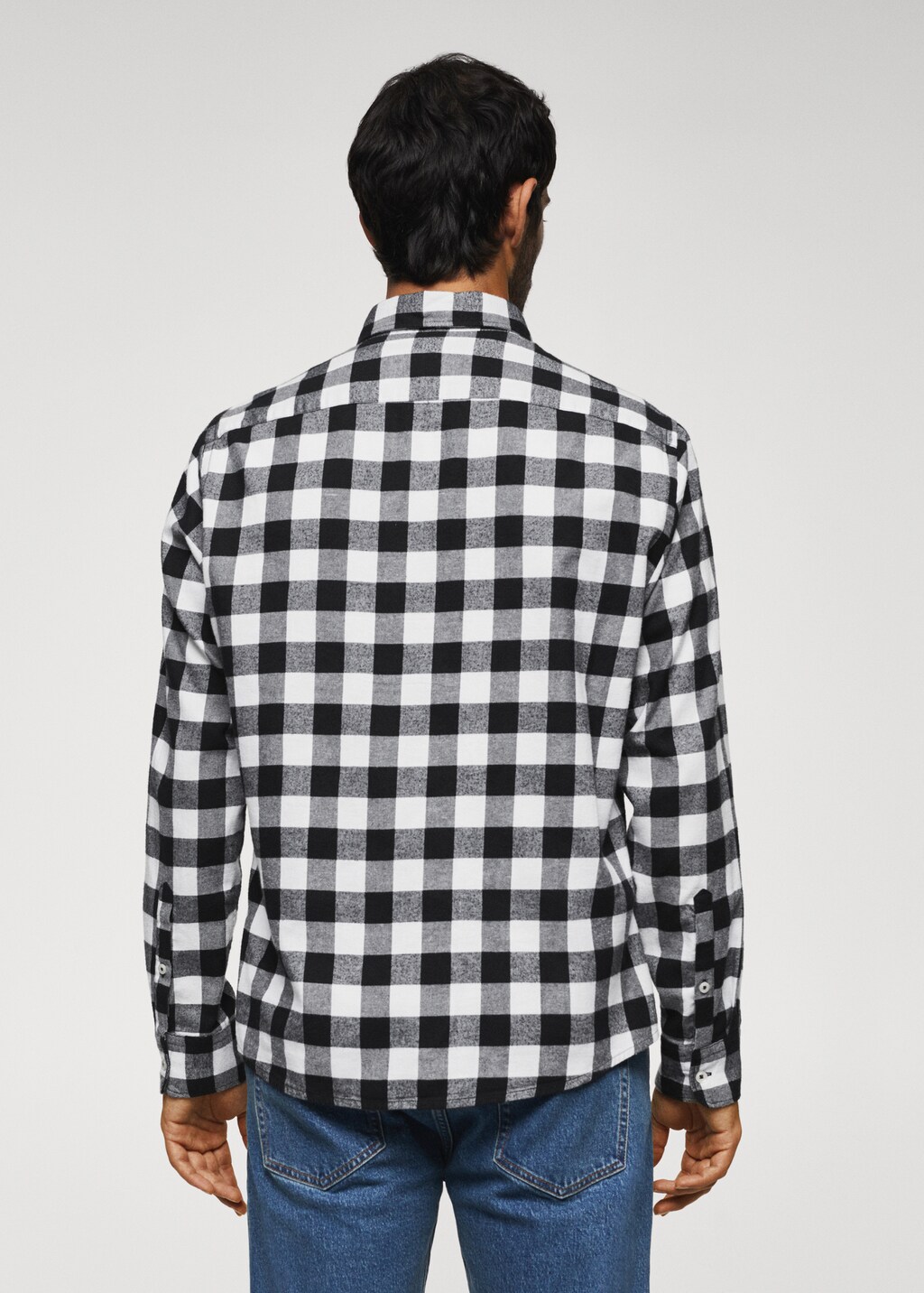 Checked flannel shirt - Reverse of the article