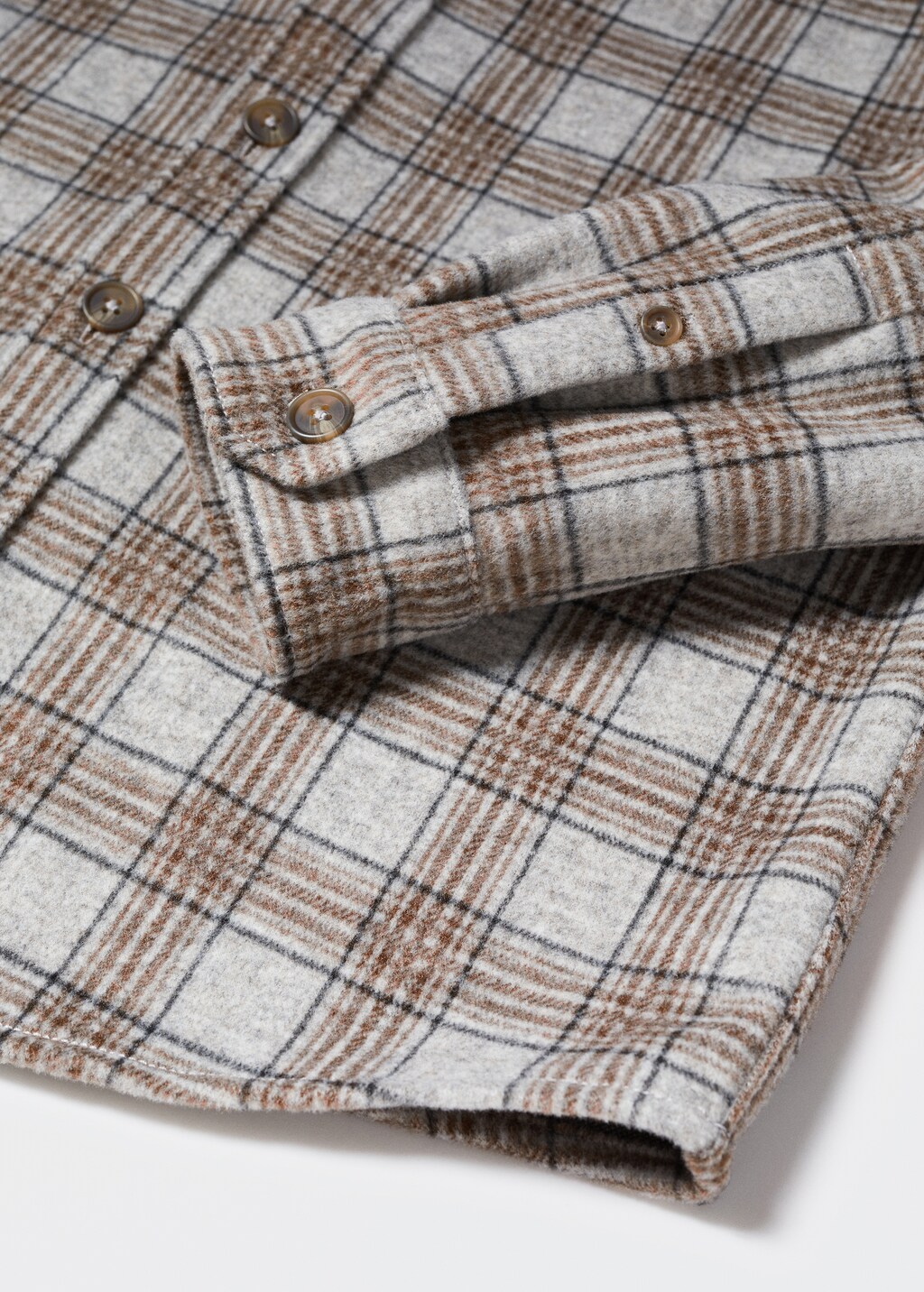 Check flannel overshirt - Details of the article 8