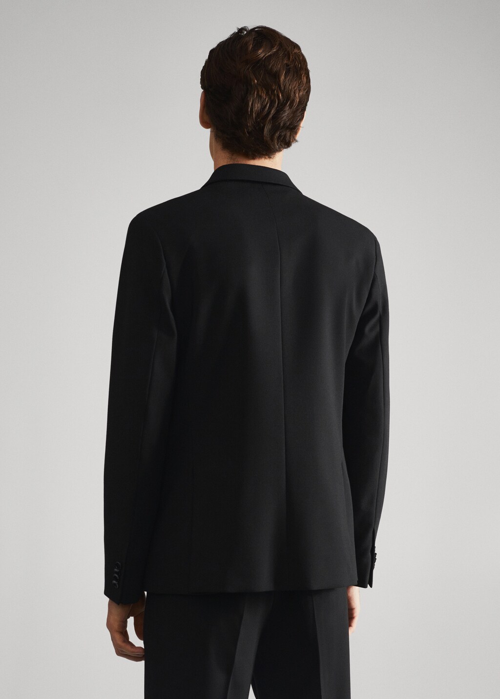 Slim fit double-breasted suit blazer - Reverse of the article