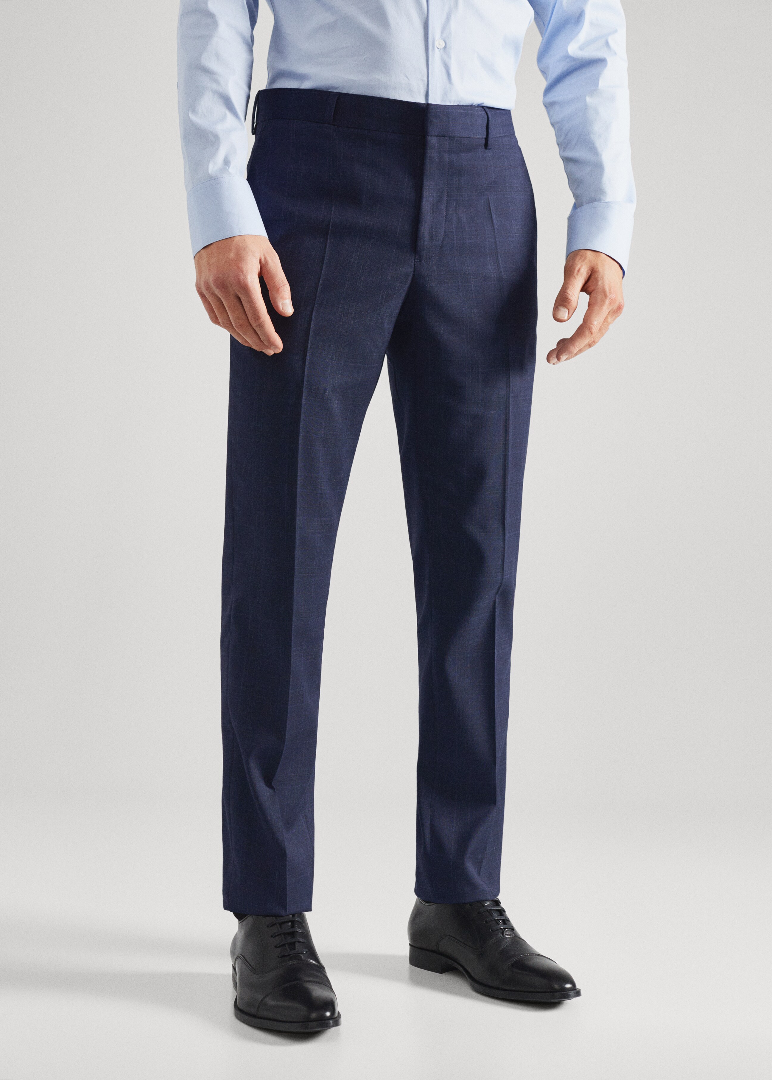 Super slim fit suit trousers - Medium plane