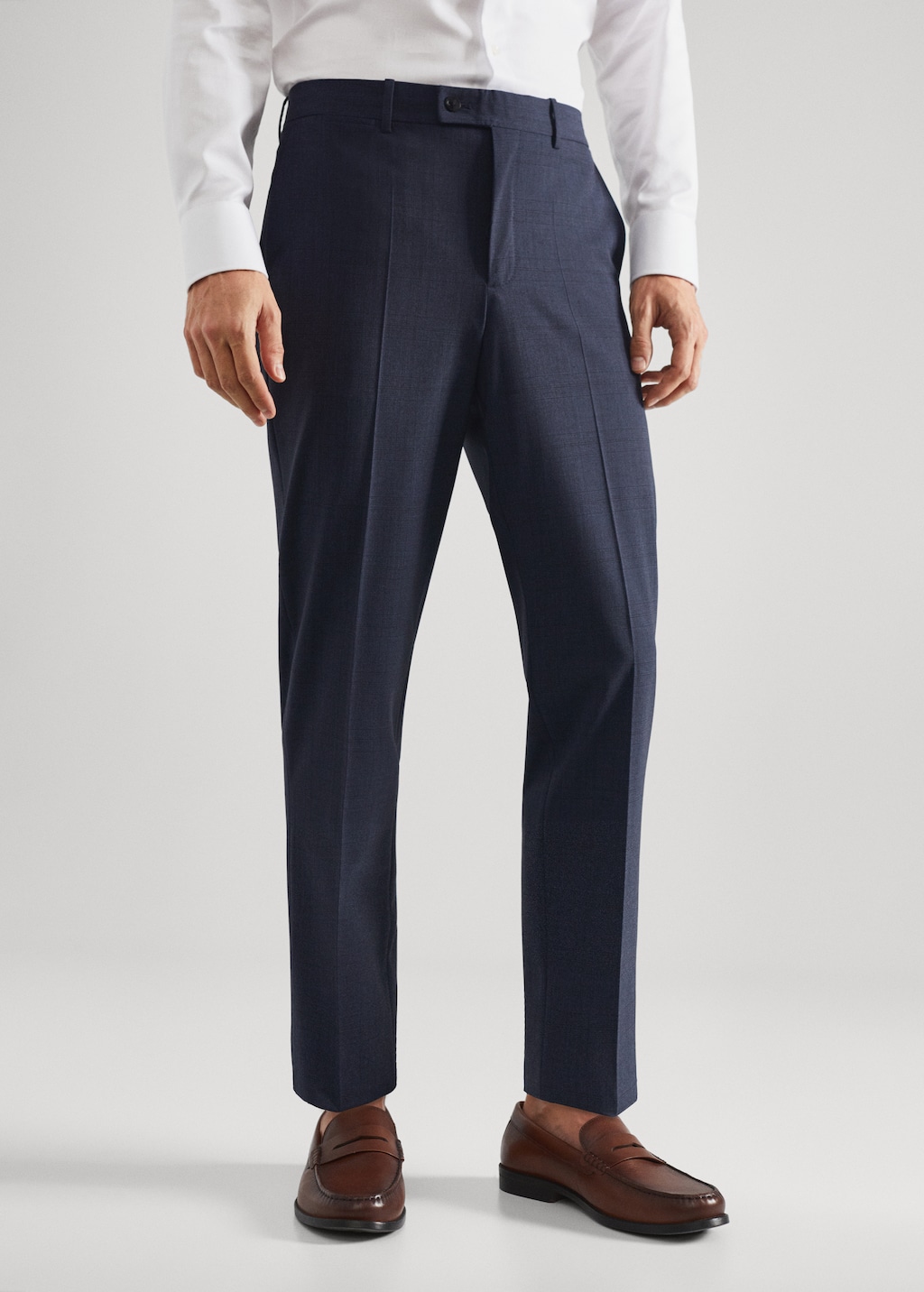 Slim fit wool suit pants - Medium plane