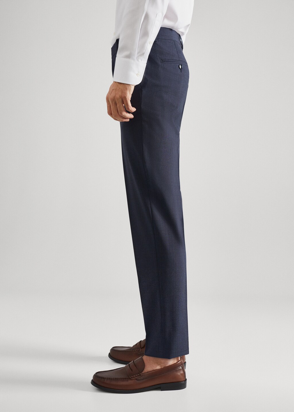 Slim fit wool suit pants - Details of the article 4