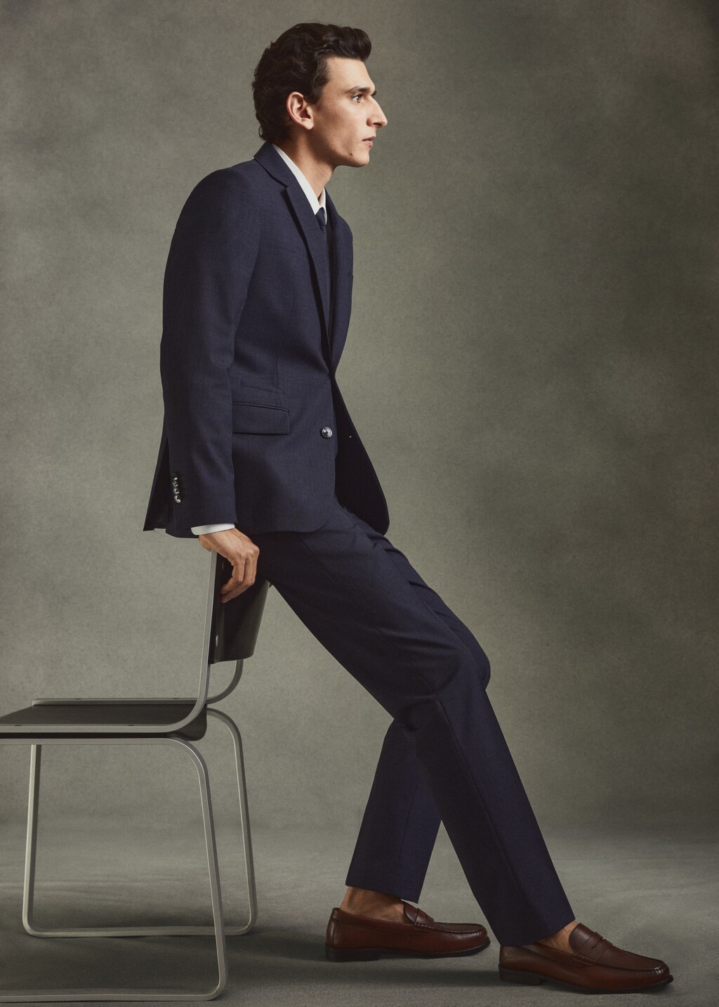 Slim fit wool suit pants - Details of the article 5