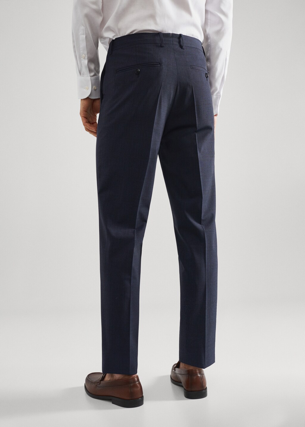 Slim fit wool suit pants - Reverse of the article