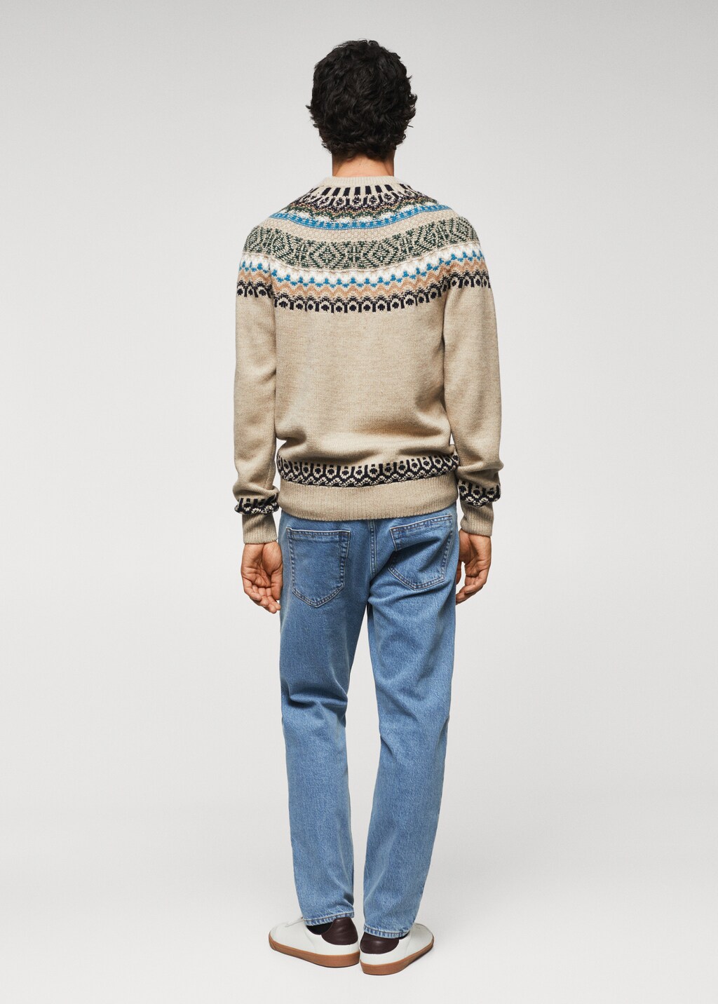 Jacquard wool sweater - Reverse of the article