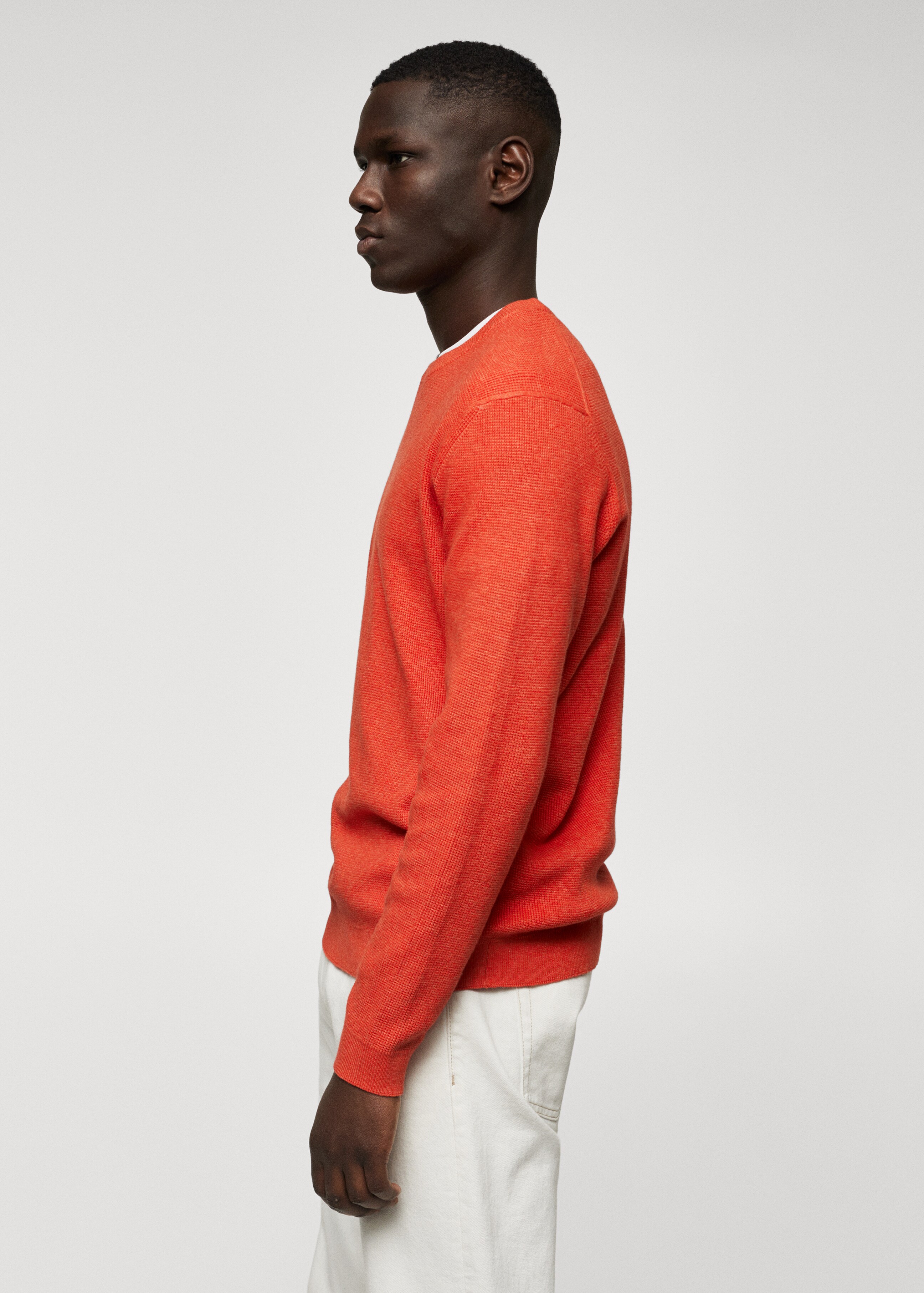 Structured cotton sweater - Details of the article 1