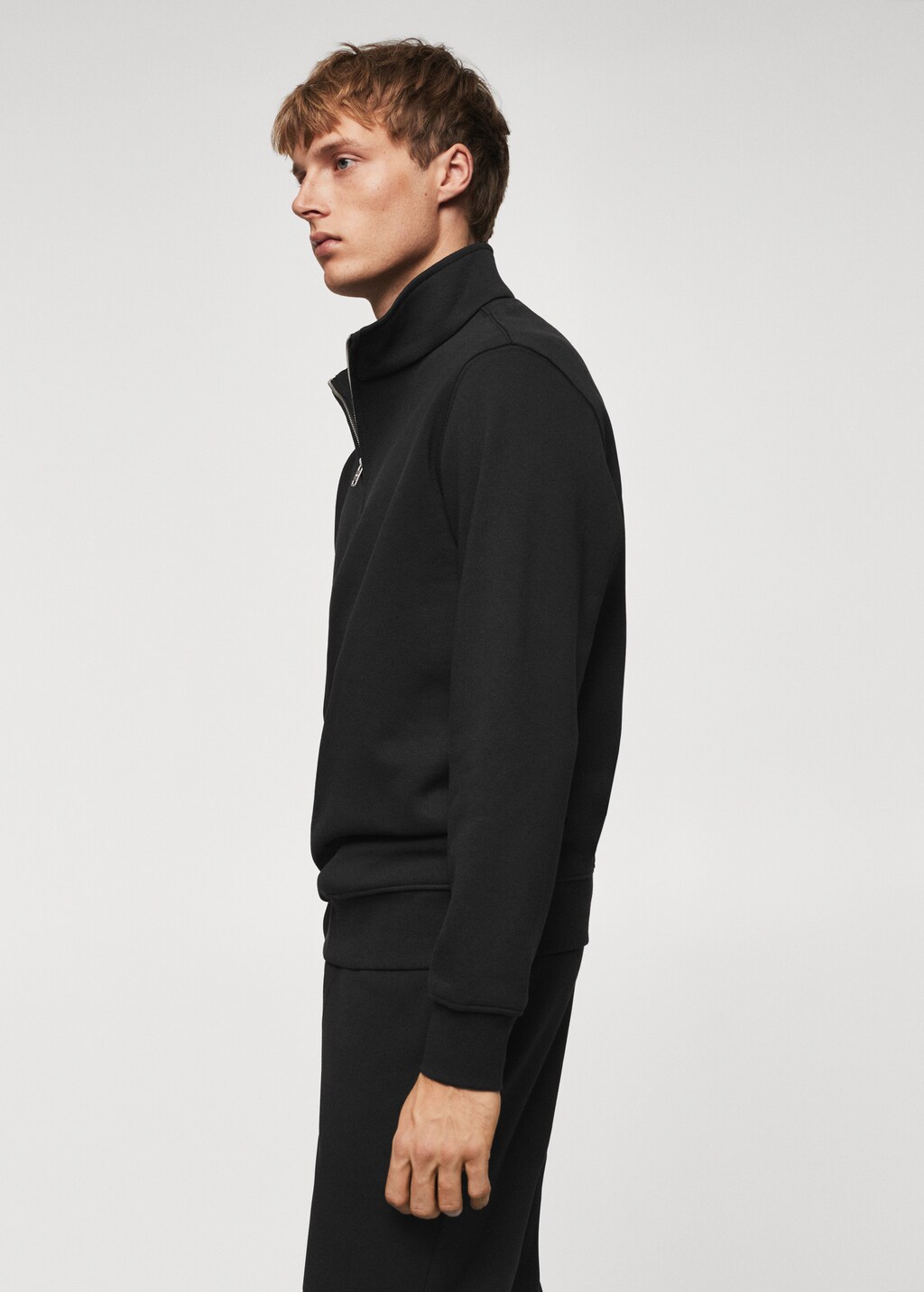 Cotton sweatshirt with zip neck - Details of the article 6