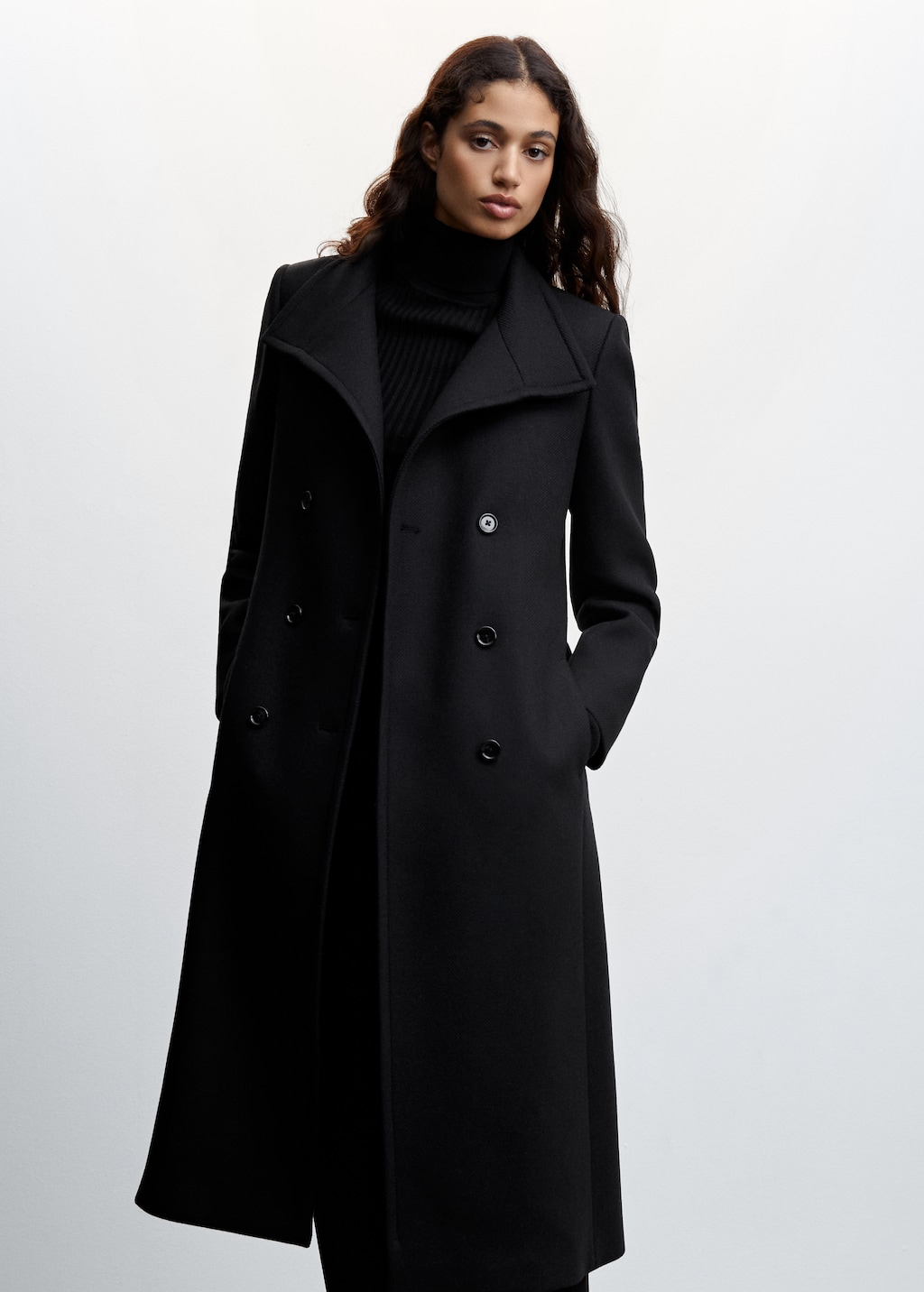 Woollen coat with belt - Medium plane