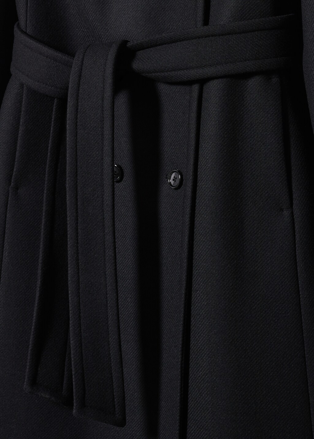 Woollen coat with belt - Details of the article 8