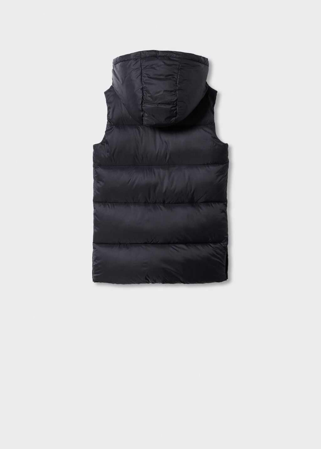 Quilted gilet with hood - Reverse of the article