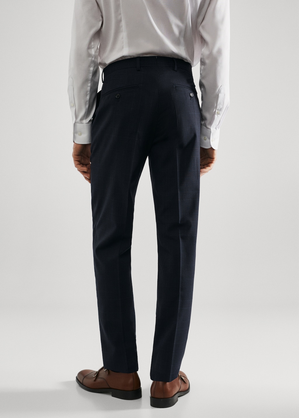 Slim fit virgin wool suit trousers - Reverse of the article